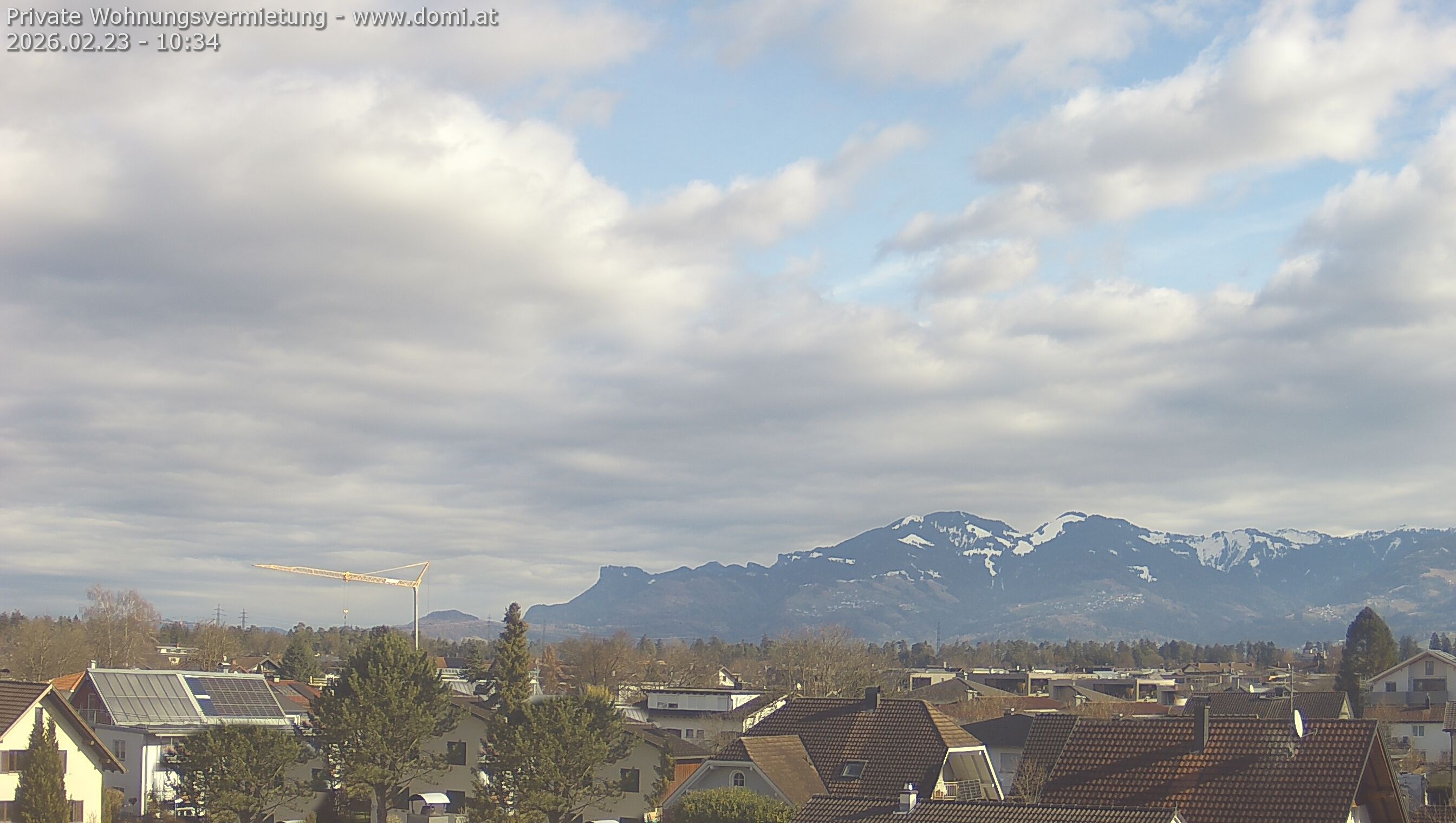 Archiv Foto Webcam Ausblick von Feldkirch über das Rheintal auf die Hohe Kugel