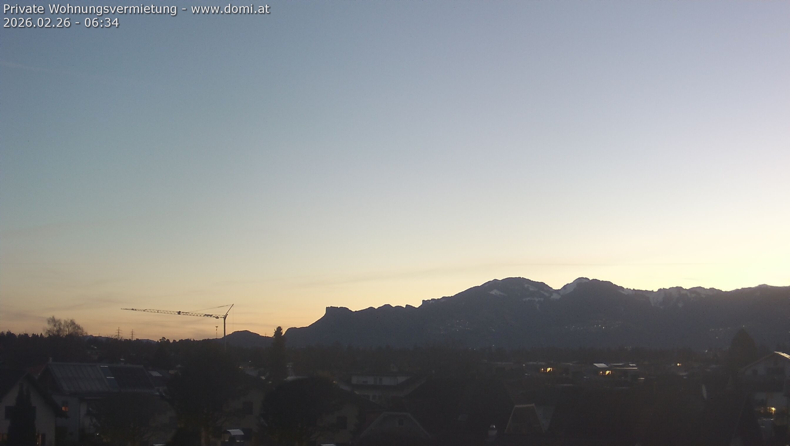 Archived image Webcam View from Feldkirch over the Rhine Valley to the Hohe Kugel
