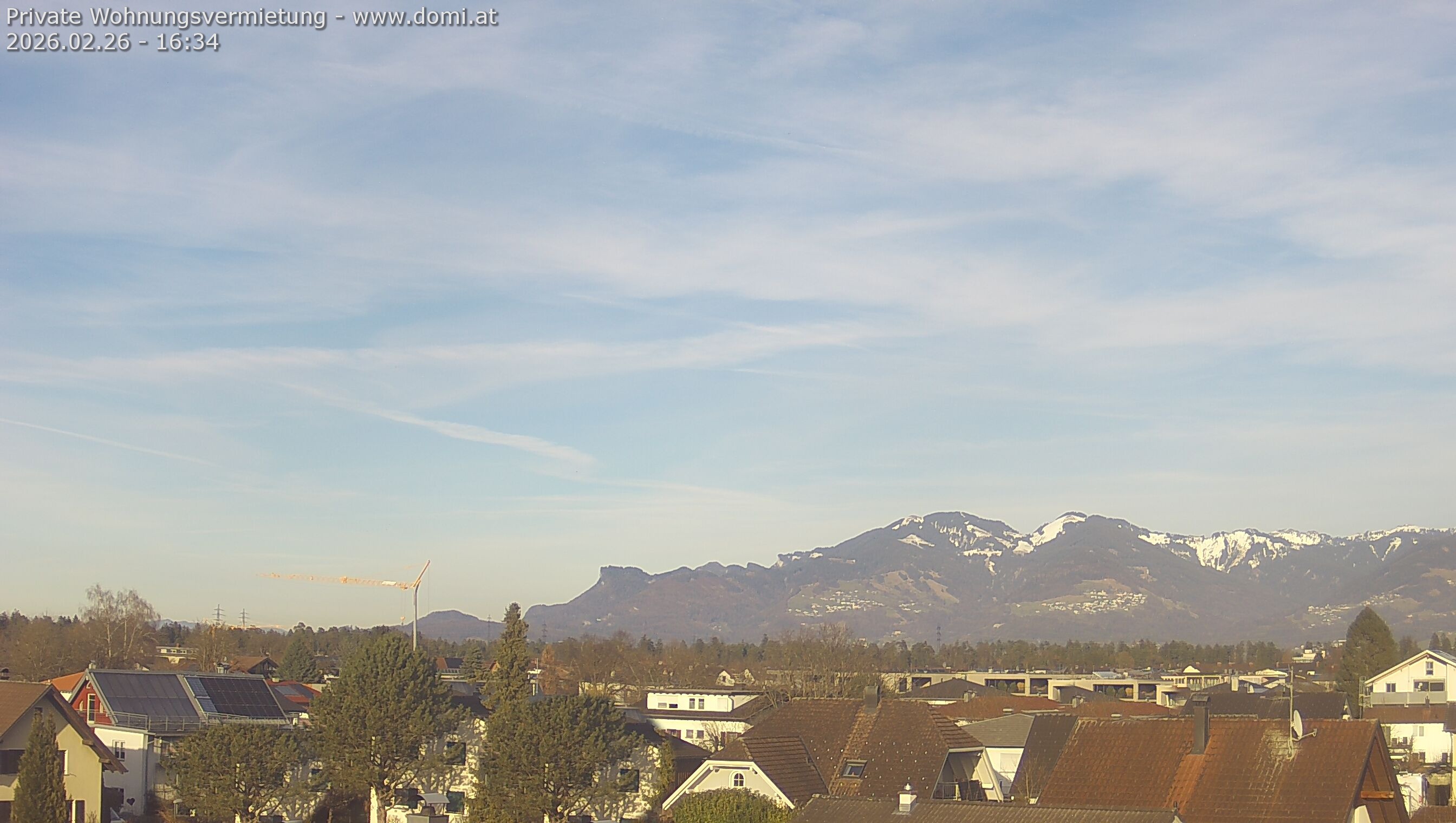 Archiv Foto Webcam Ausblick von Feldkirch über das Rheintal auf die Hohe Kugel