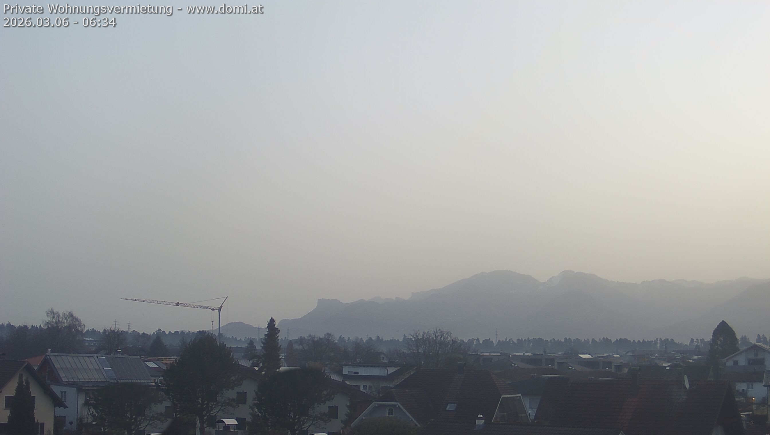 Archived image Webcam View from Feldkirch over the Rhine Valley to the Hohe Kugel