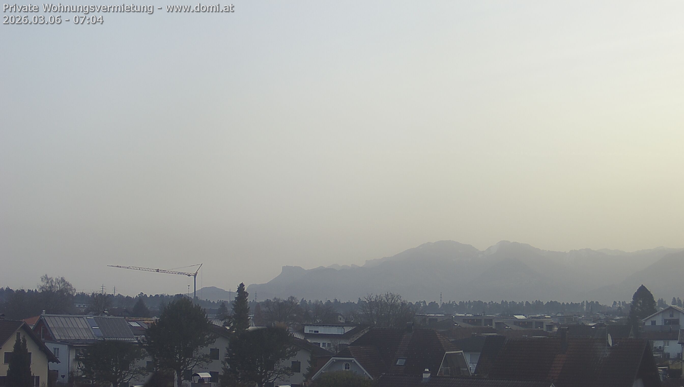 Archived image Webcam View from Feldkirch over the Rhine Valley to the Hohe Kugel