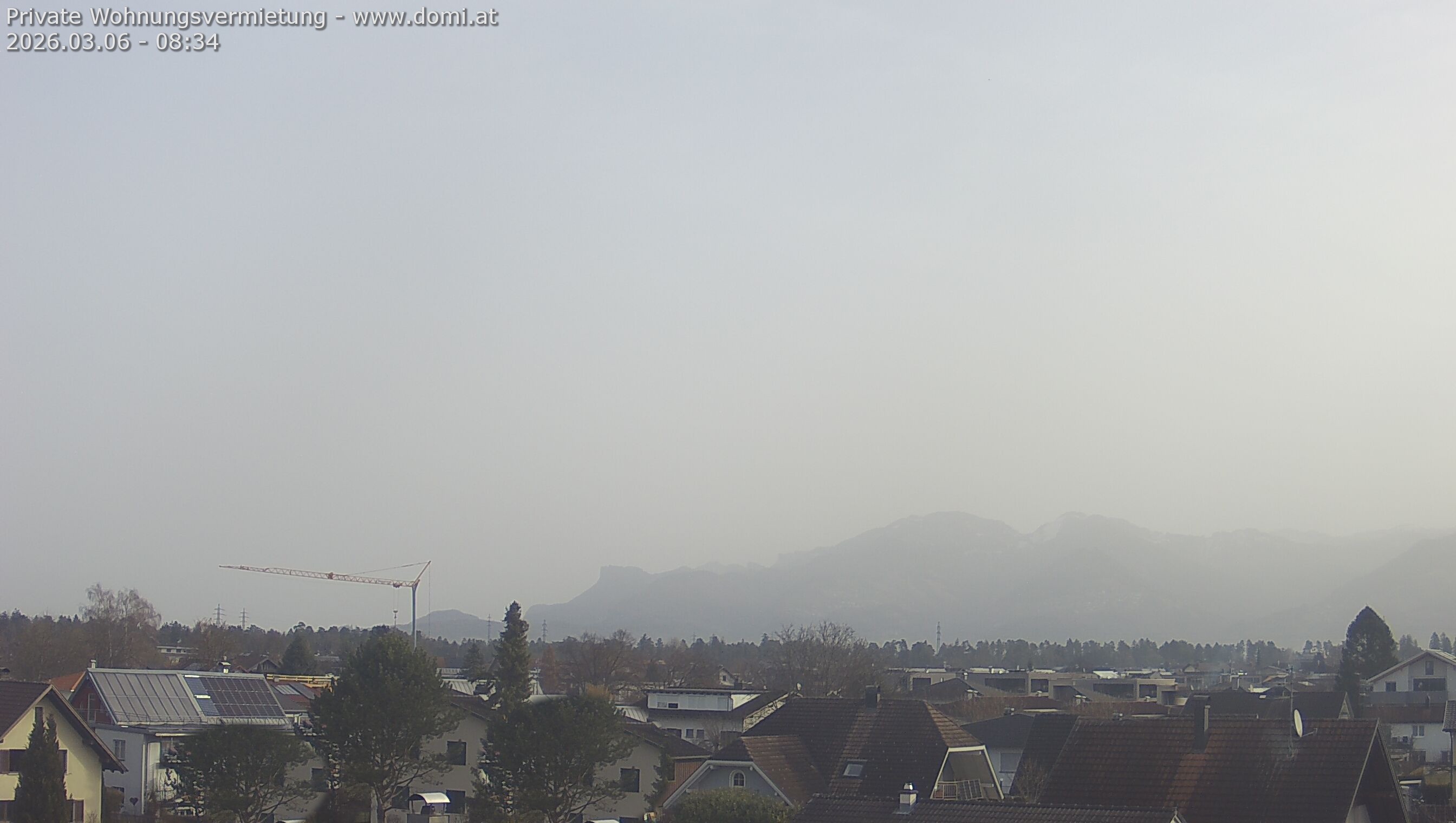 Archived image Webcam View from Feldkirch over the Rhine Valley to the Hohe Kugel