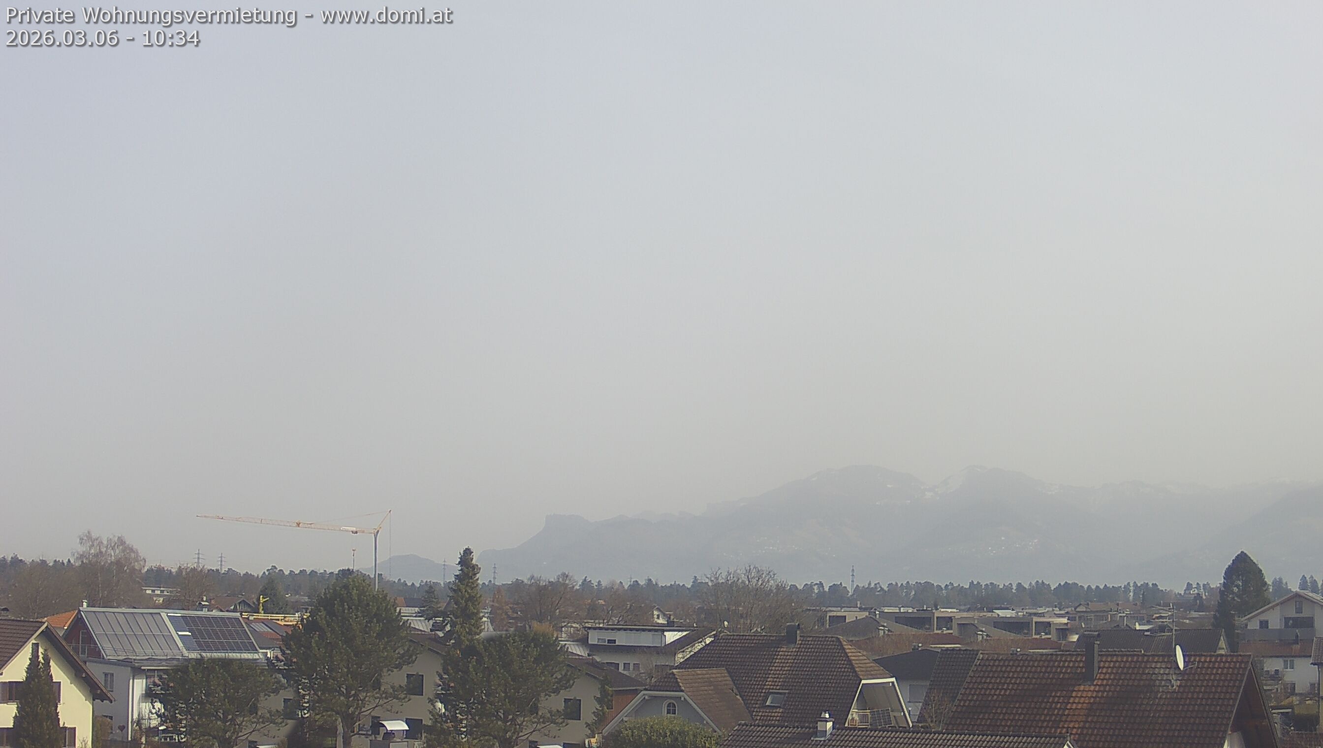 Archived image Webcam View from Feldkirch over the Rhine Valley to the Hohe Kugel