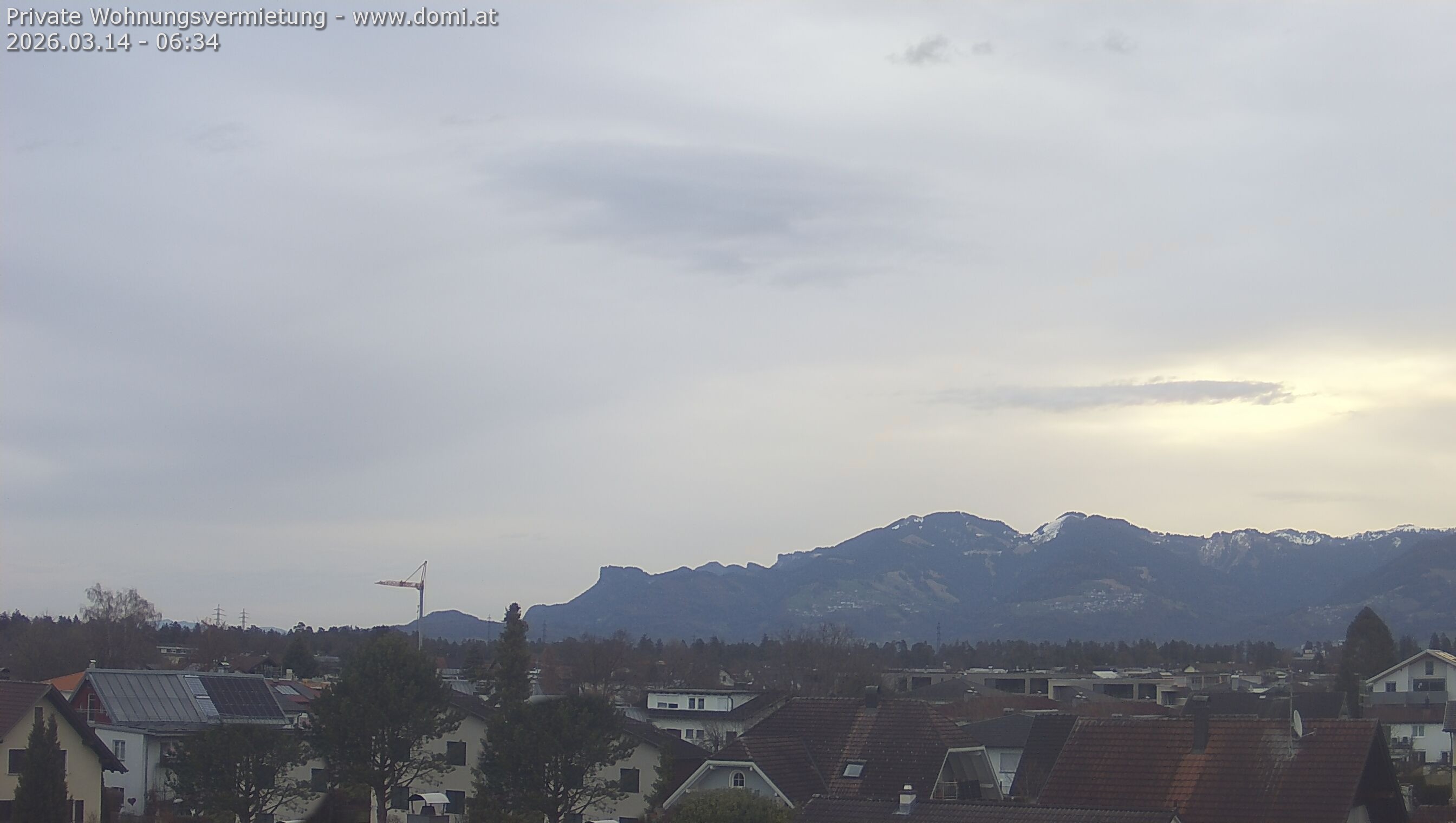 Archiv Foto Webcam Ausblick von Feldkirch über das Rheintal auf die Hohe Kugel