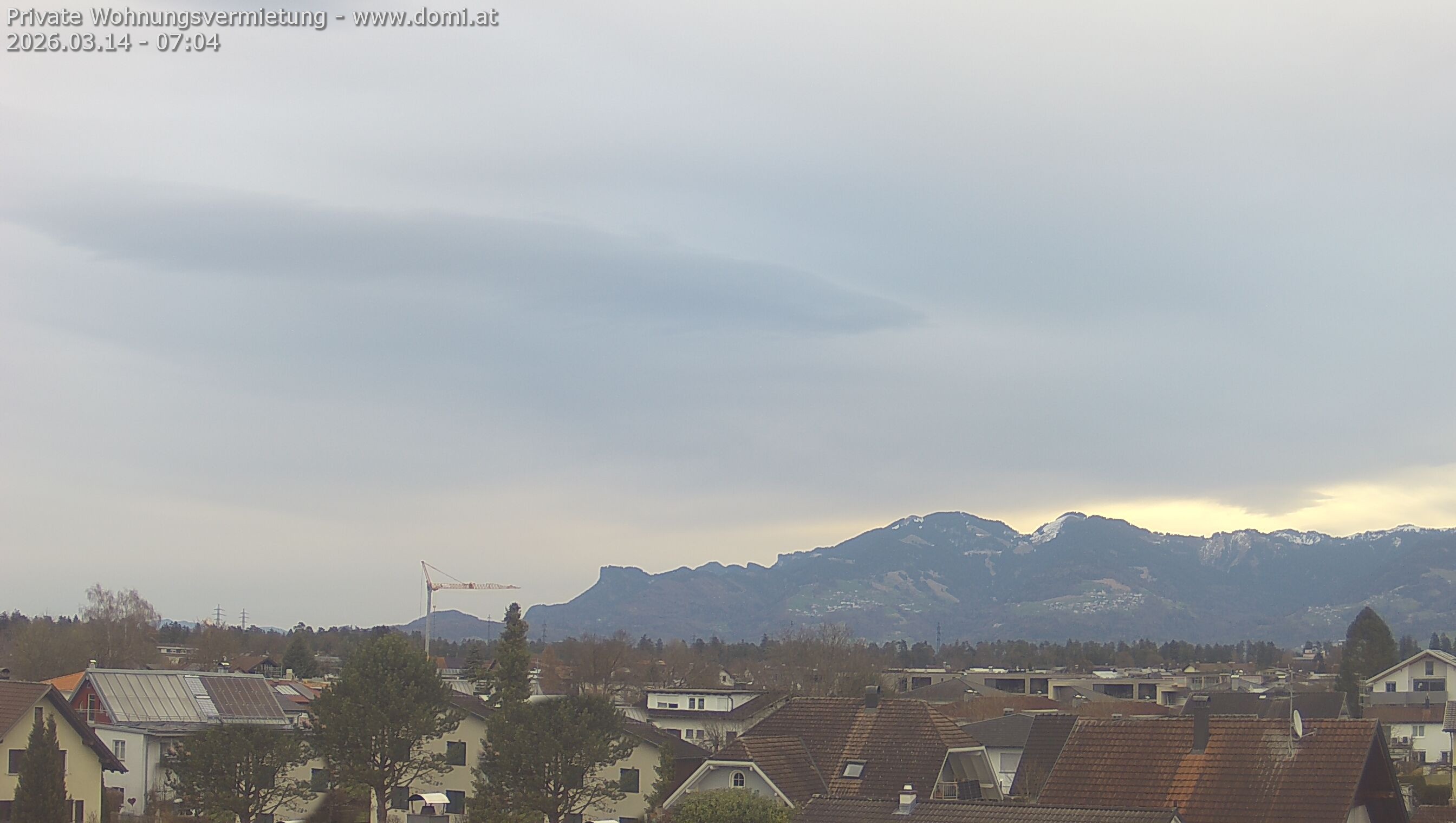 Archiv Foto Webcam Ausblick von Feldkirch über das Rheintal auf die Hohe Kugel
