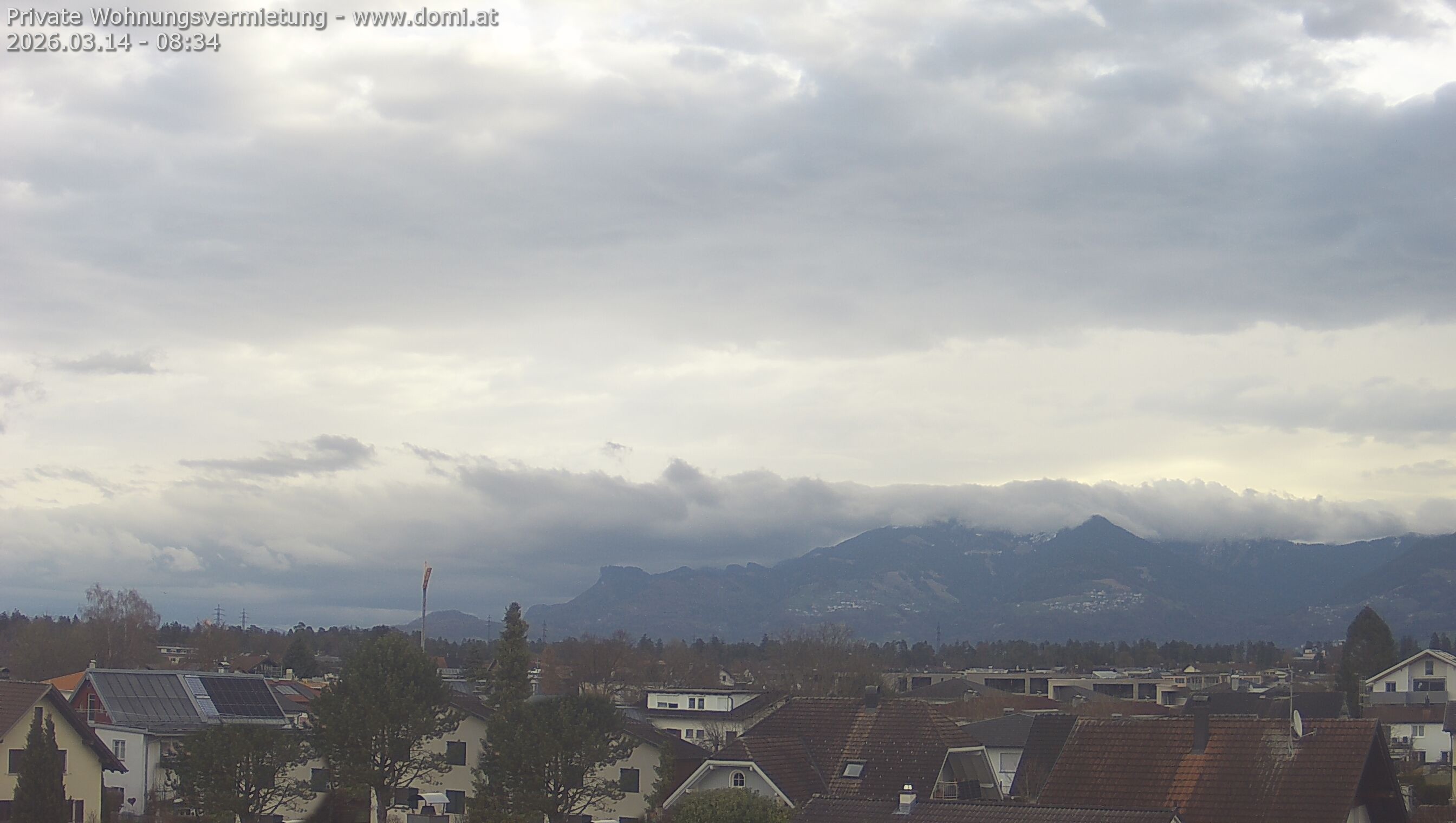Archiv Foto Webcam Ausblick von Feldkirch über das Rheintal auf die Hohe Kugel