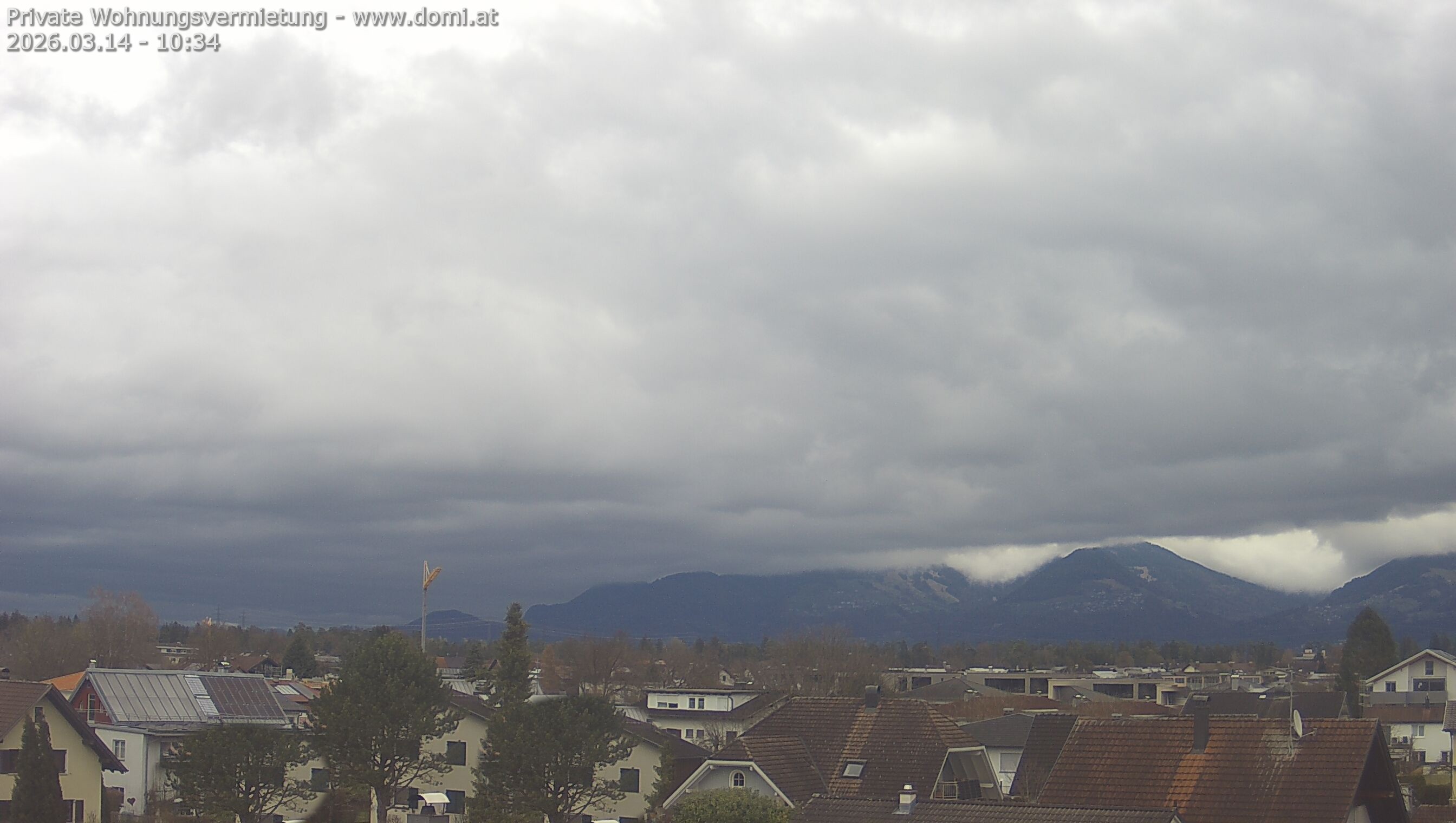 Archiv Foto Webcam Ausblick von Feldkirch über das Rheintal auf die Hohe Kugel