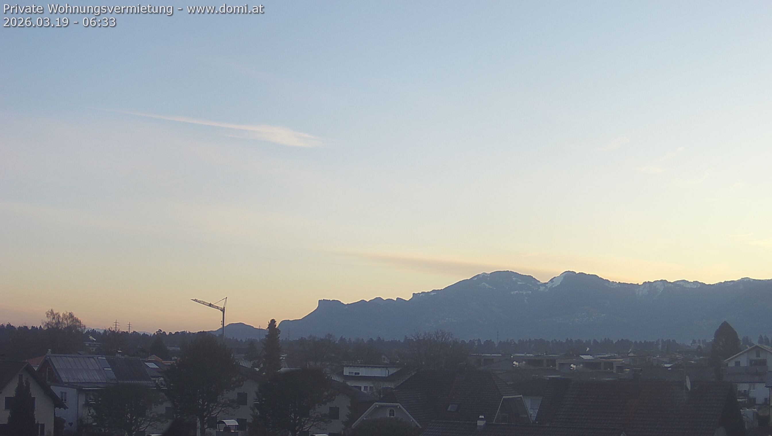 Archiv Foto Webcam Ausblick von Feldkirch über das Rheintal auf die Hohe Kugel