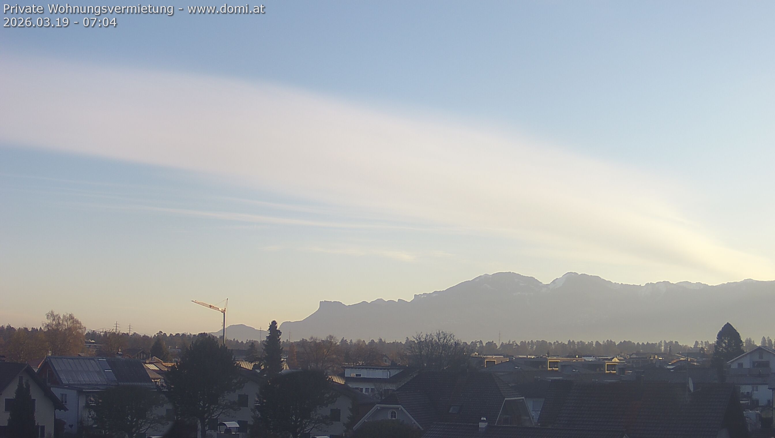 Archiv Foto Webcam Ausblick von Feldkirch über das Rheintal auf die Hohe Kugel