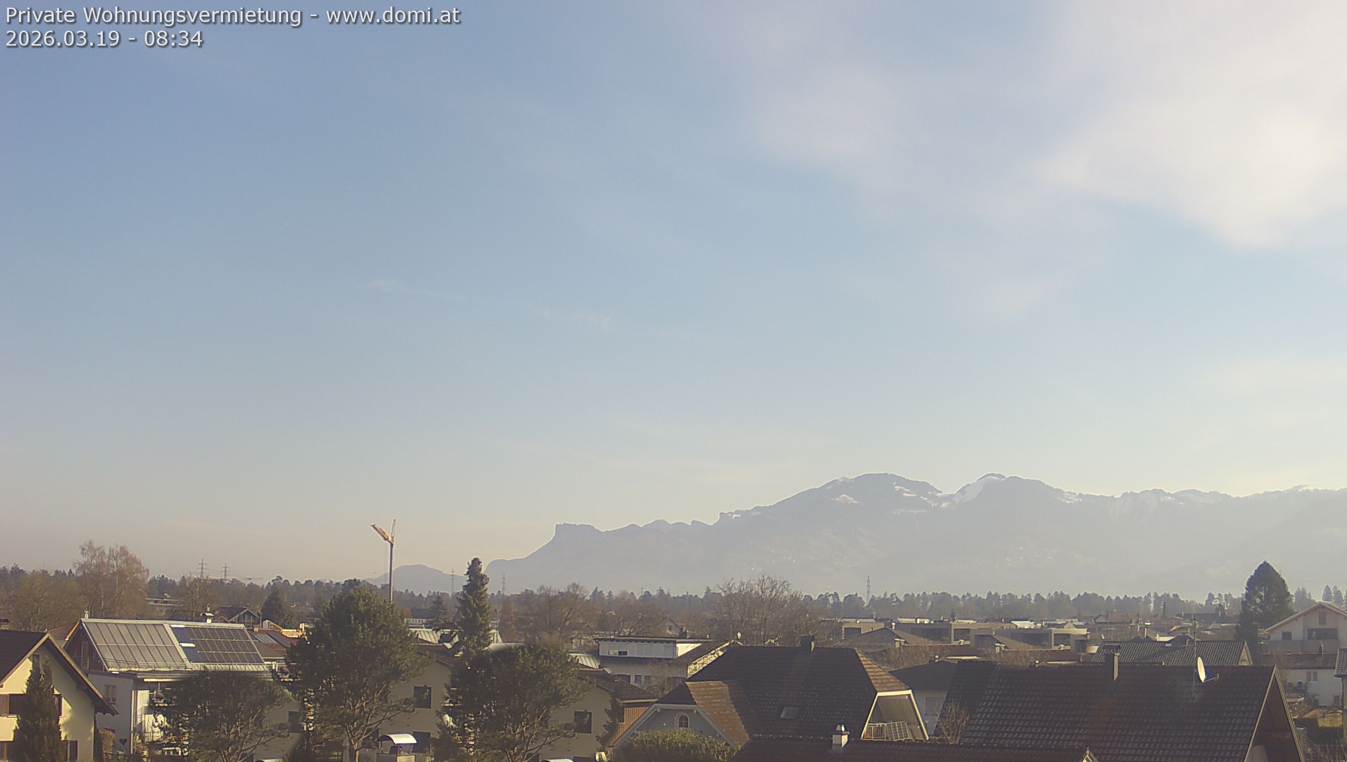 Archiv Foto Webcam Ausblick von Feldkirch über das Rheintal auf die Hohe Kugel