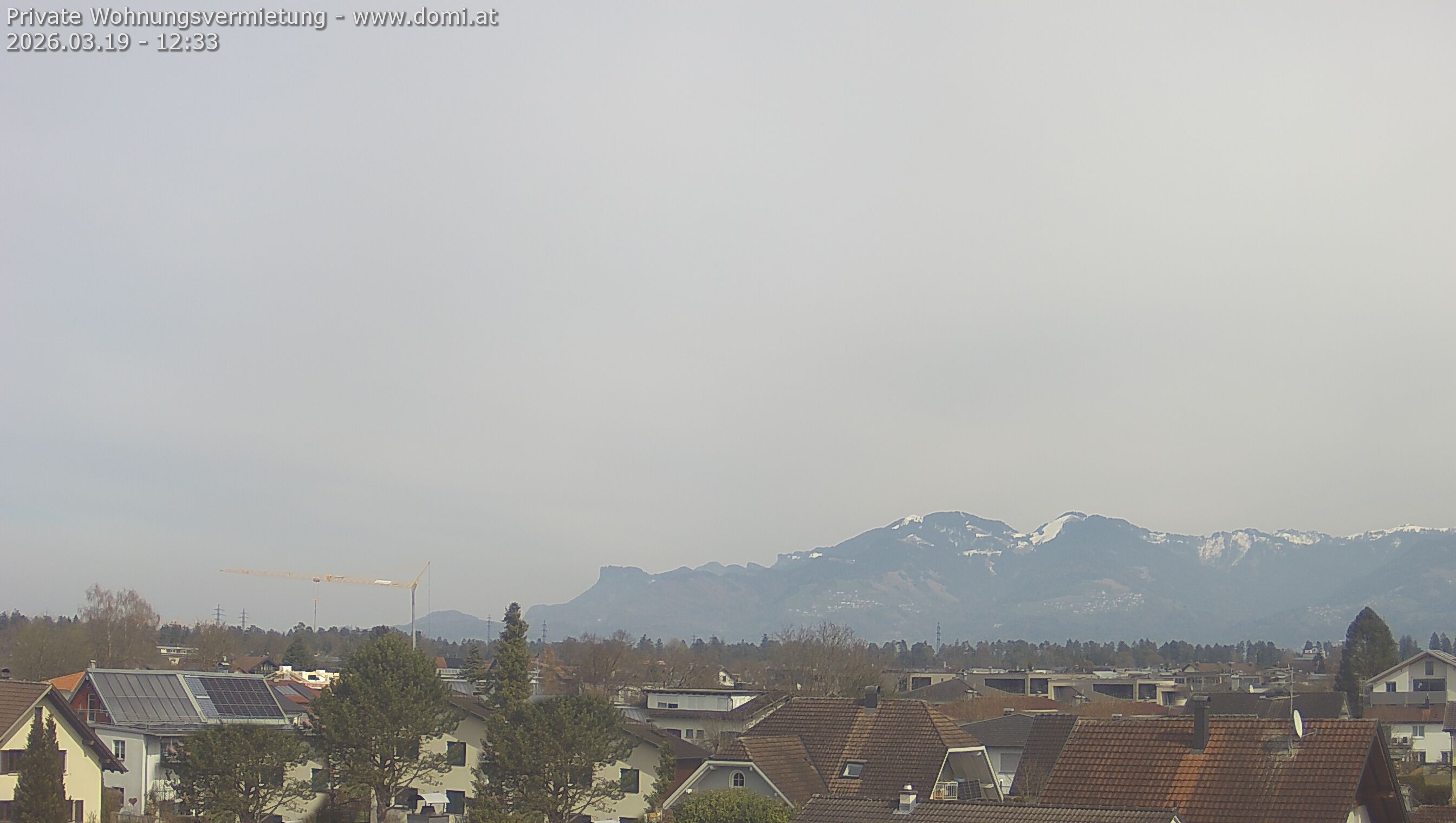 Archiv Foto Webcam Ausblick von Feldkirch über das Rheintal auf die Hohe Kugel