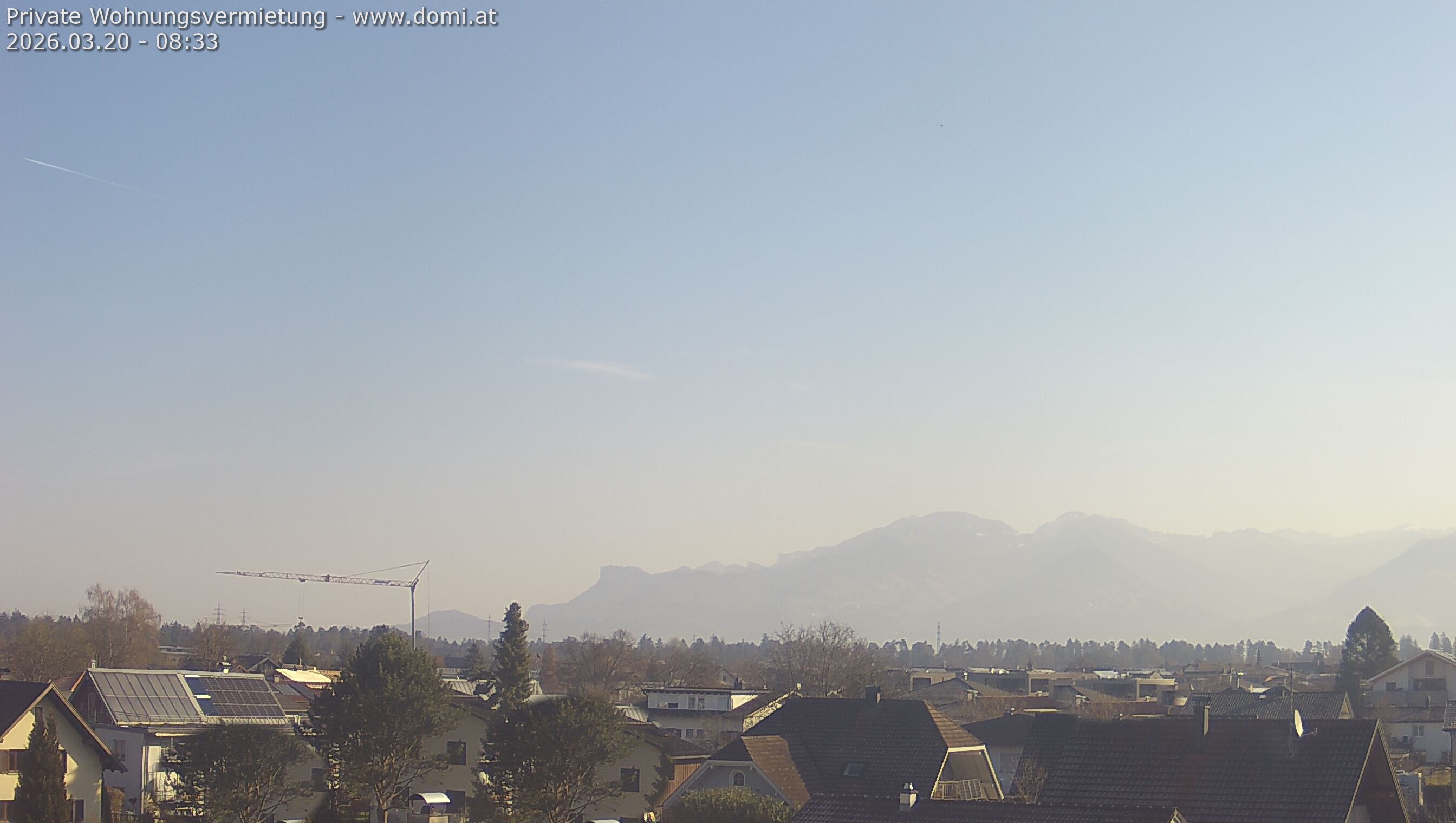 Archiv Foto Webcam Ausblick von Feldkirch über das Rheintal auf die Hohe Kugel