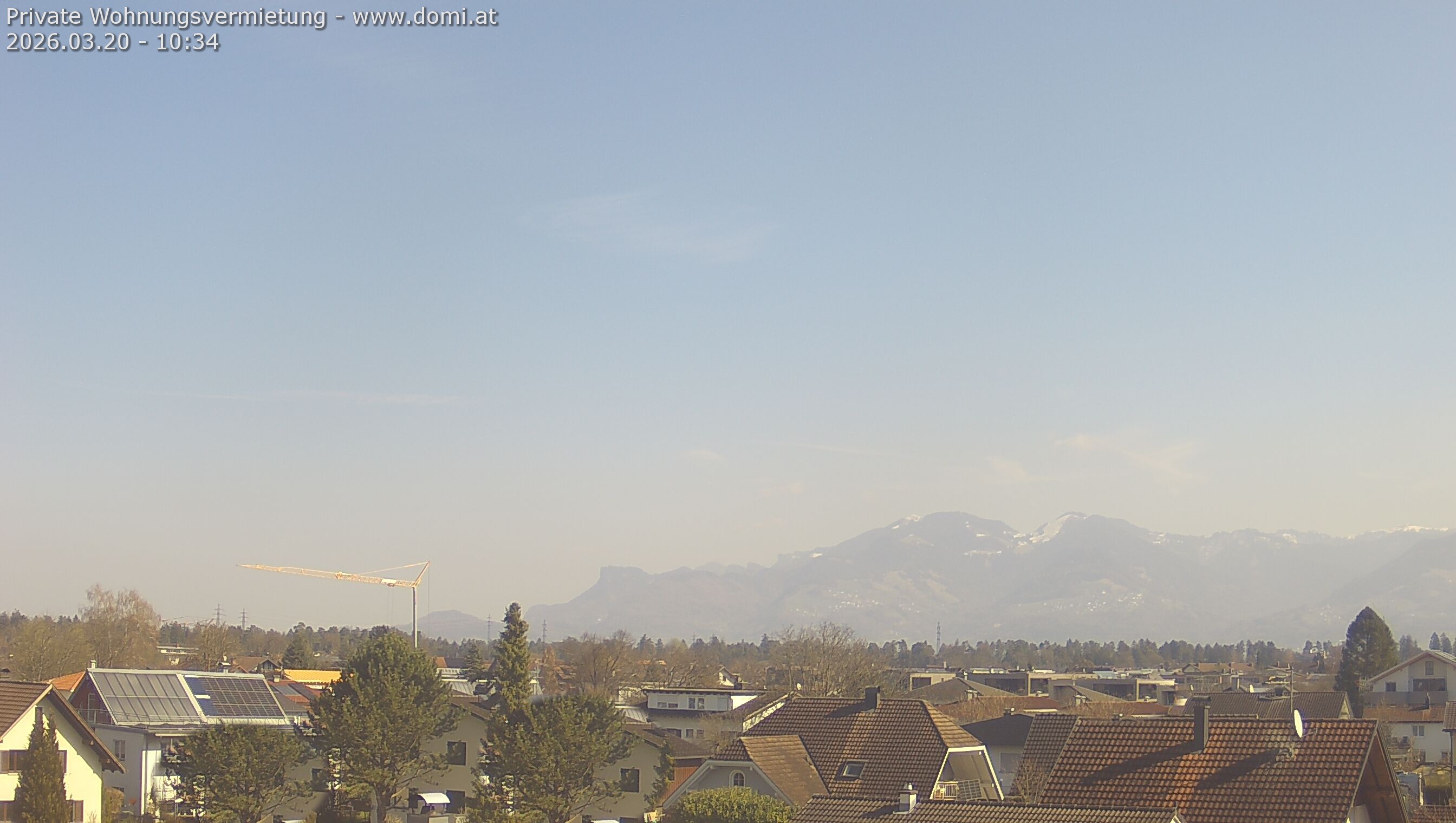 Archiv Foto Webcam Ausblick von Feldkirch über das Rheintal auf die Hohe Kugel