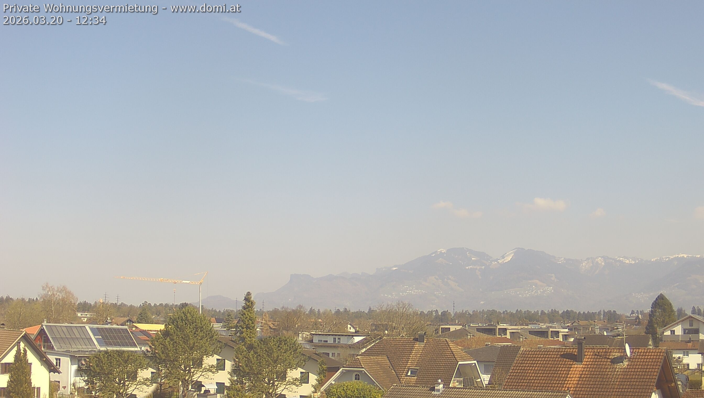 Archiv Foto Webcam Ausblick von Feldkirch über das Rheintal auf die Hohe Kugel