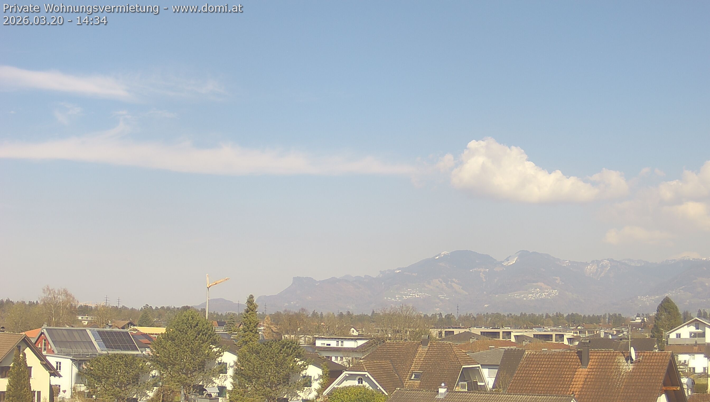 Archiv Foto Webcam Ausblick von Feldkirch über das Rheintal auf die Hohe Kugel
