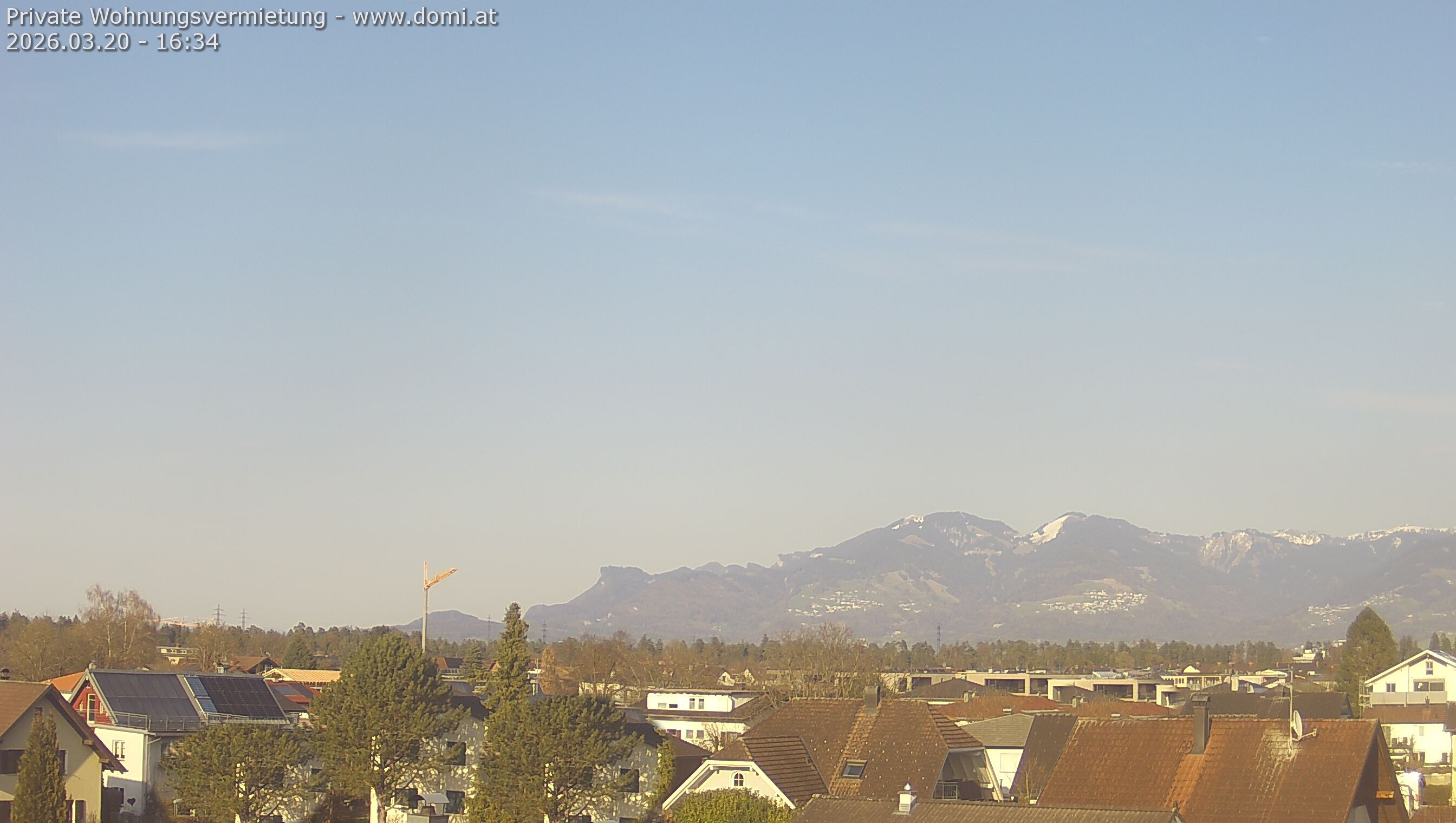 Archiv Foto Webcam Ausblick von Feldkirch über das Rheintal auf die Hohe Kugel