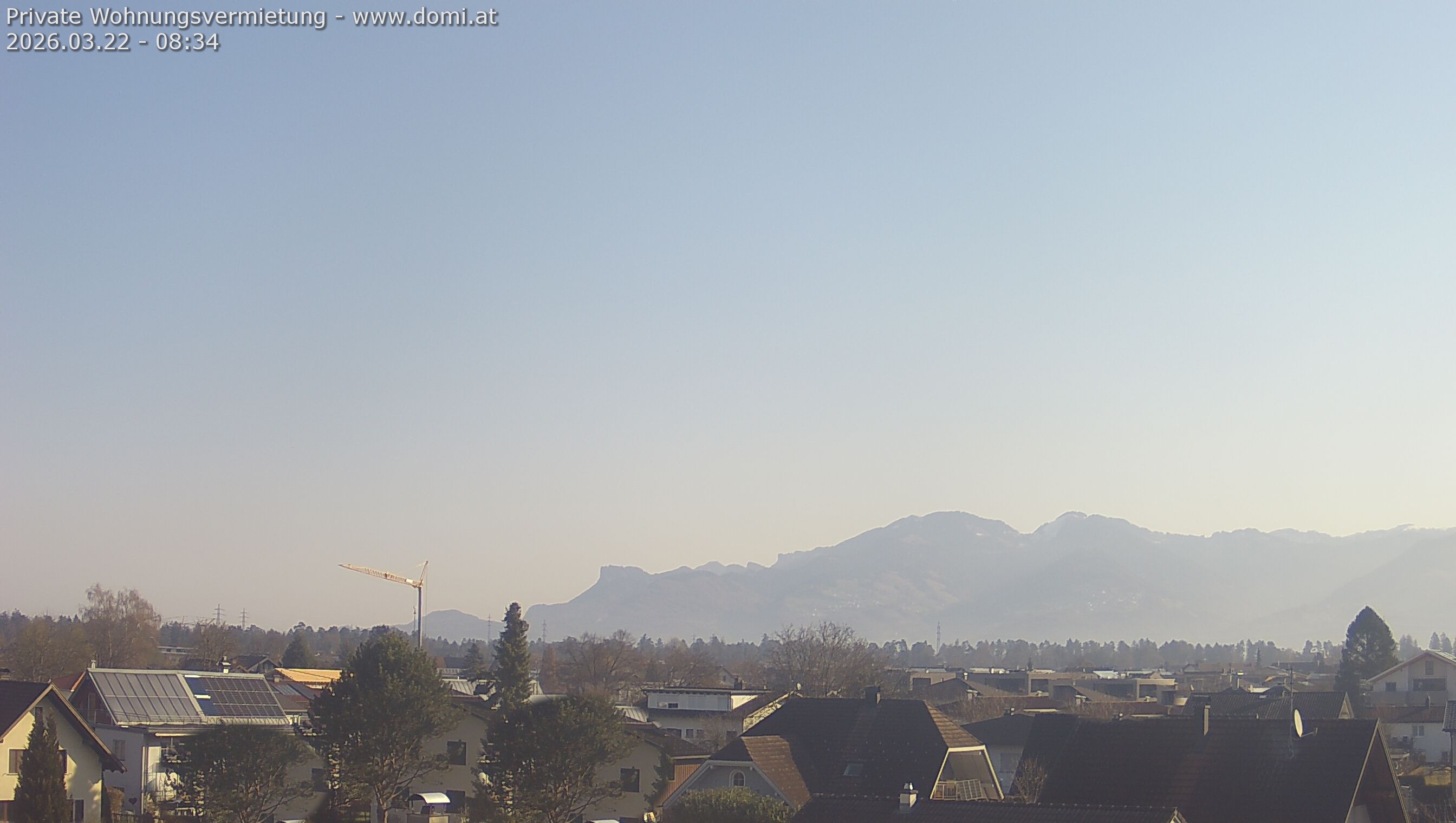 Archiv Foto Webcam Ausblick von Feldkirch über das Rheintal auf die Hohe Kugel