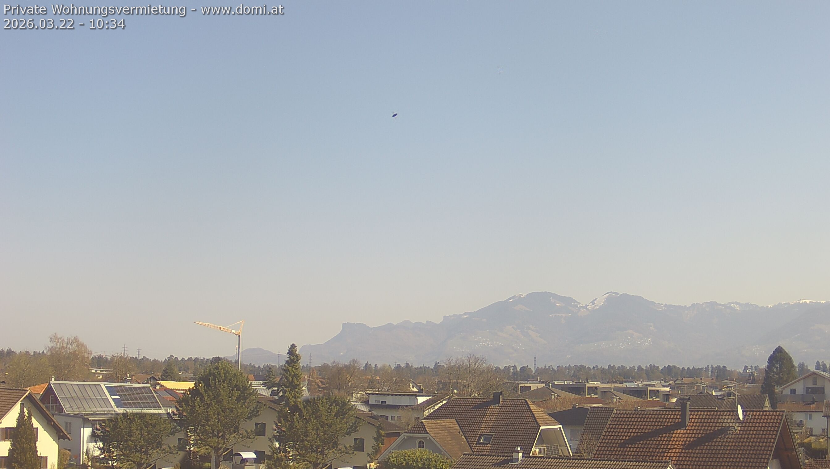 Archiv Foto Webcam Ausblick von Feldkirch über das Rheintal auf die Hohe Kugel