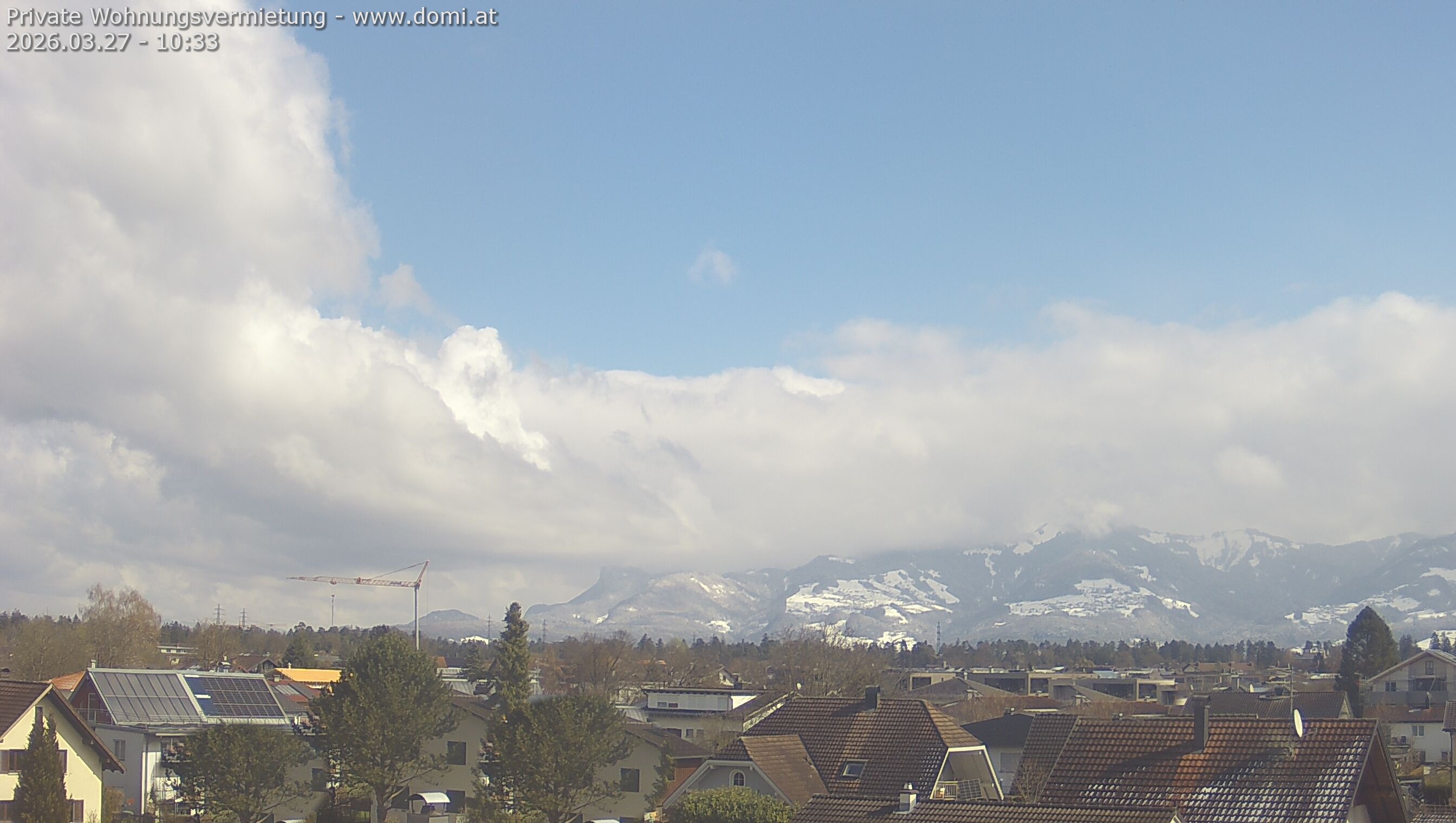 Archiv Foto Webcam Ausblick von Feldkirch über das Rheintal auf die Hohe Kugel