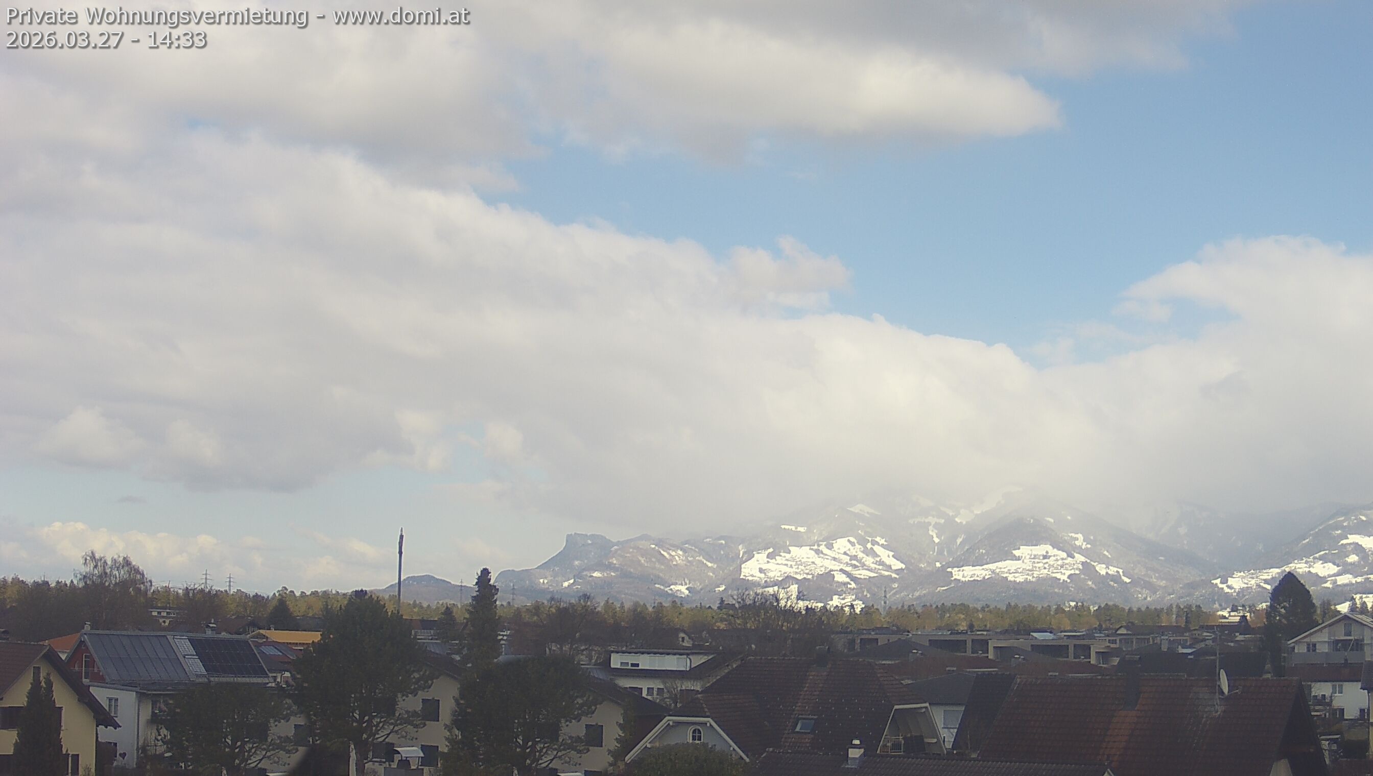 Archiv Foto Webcam Ausblick von Feldkirch über das Rheintal auf die Hohe Kugel