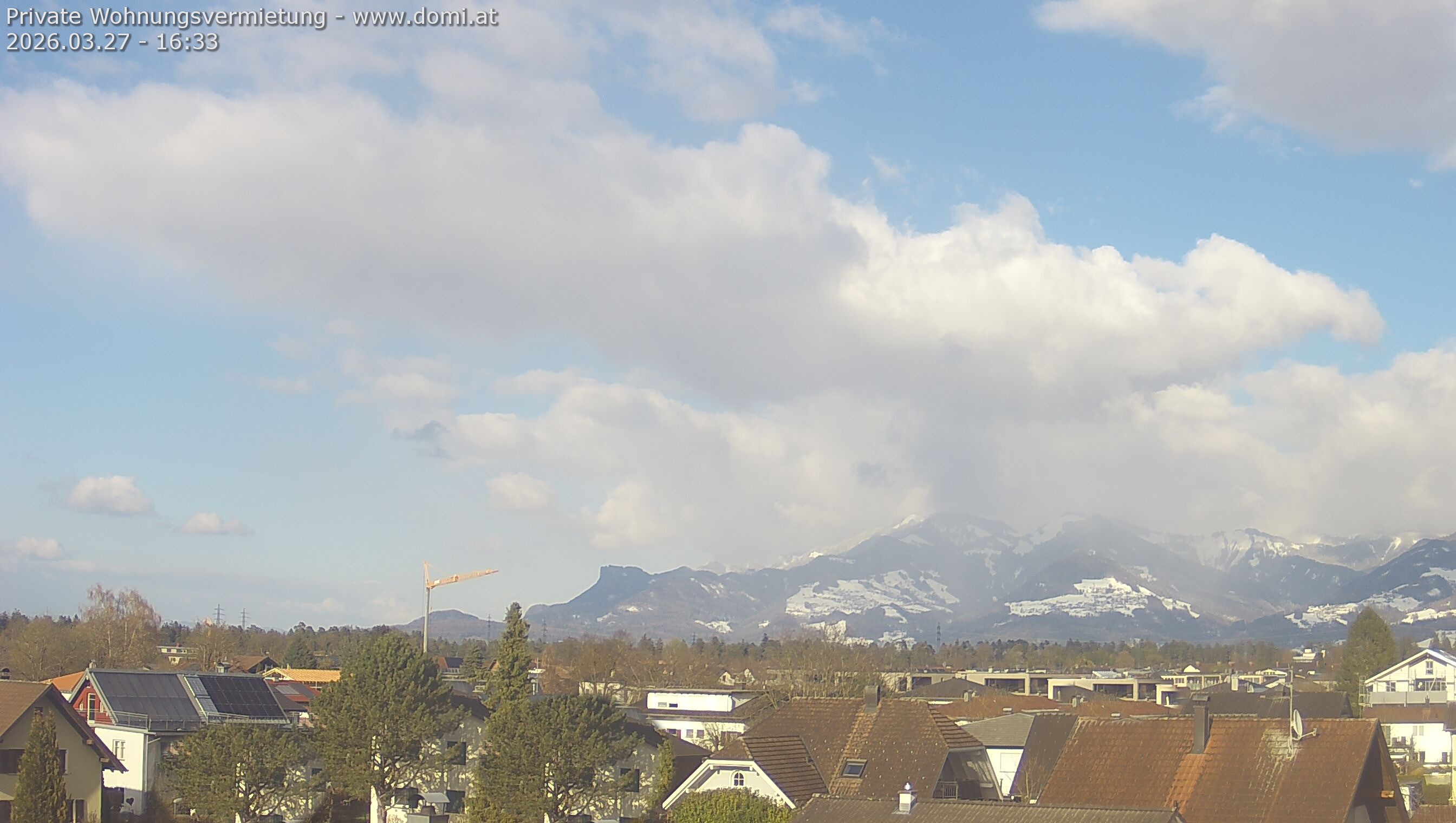 Archiv Foto Webcam Ausblick von Feldkirch über das Rheintal auf die Hohe Kugel