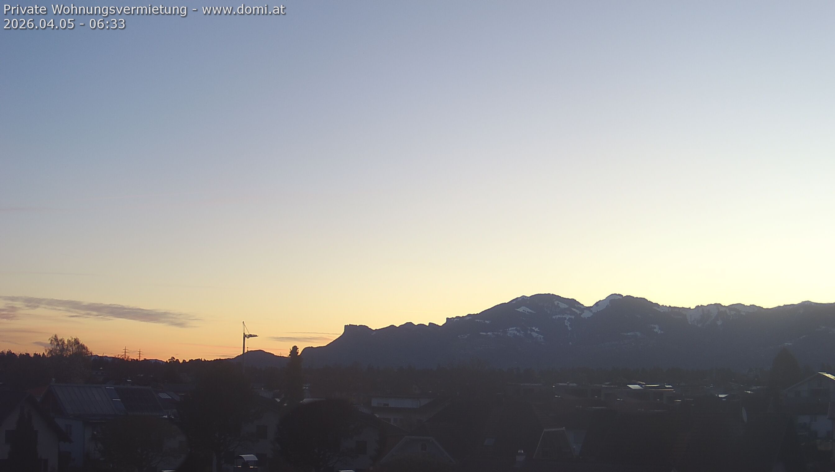 Archived image Webcam View from Feldkirch over the Rhine Valley to the Hohe Kugel