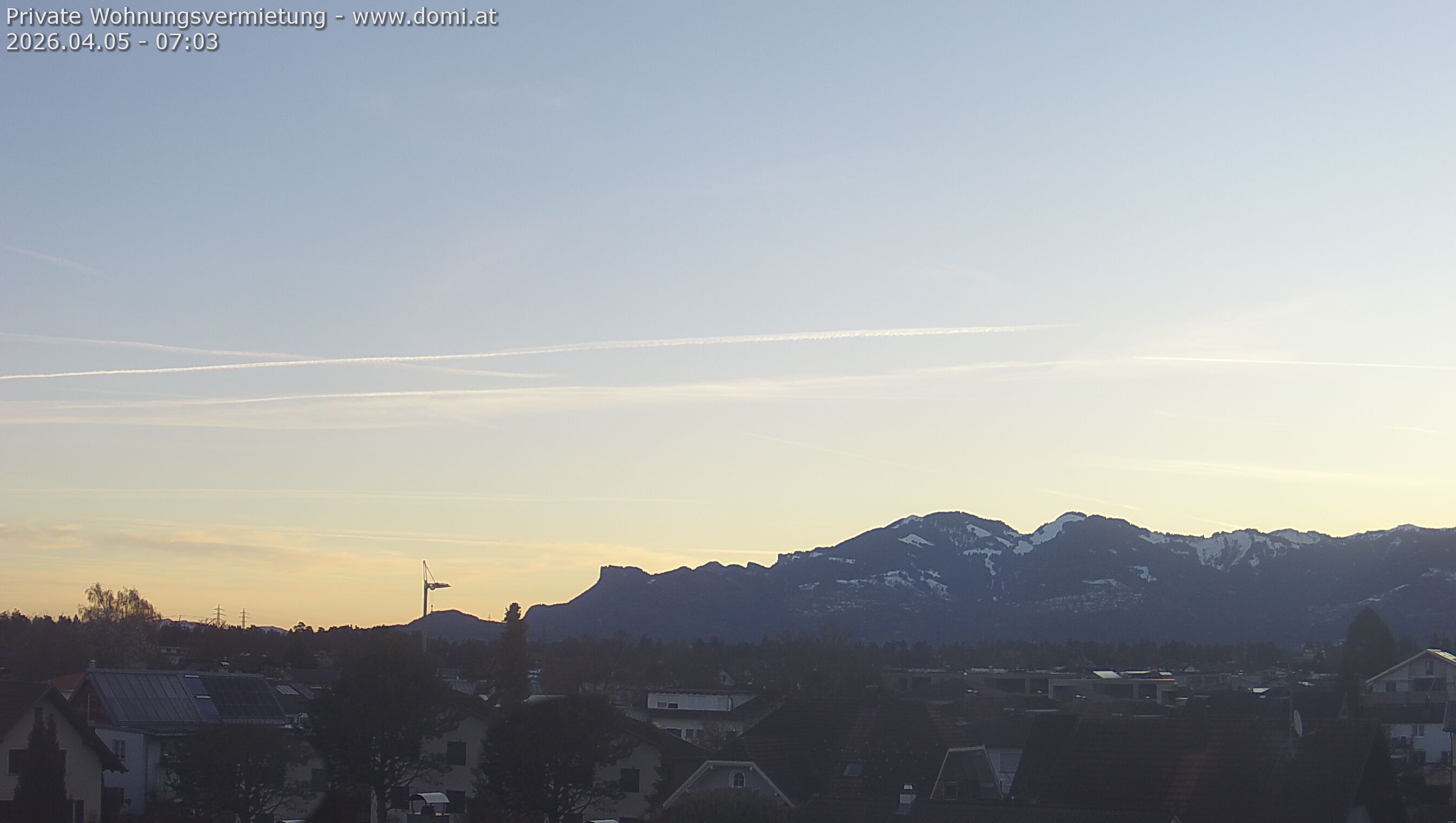 Archived image Webcam View from Feldkirch over the Rhine Valley to the Hohe Kugel