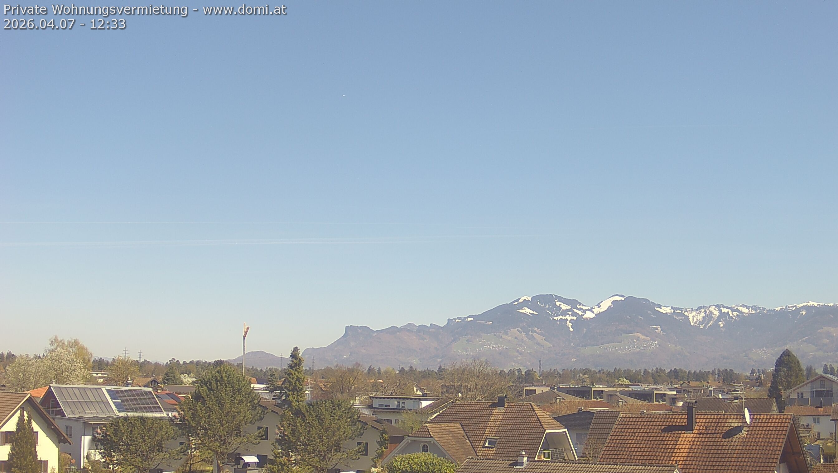 Archiv Foto Webcam Ausblick von Feldkirch über das Rheintal auf die Hohe Kugel