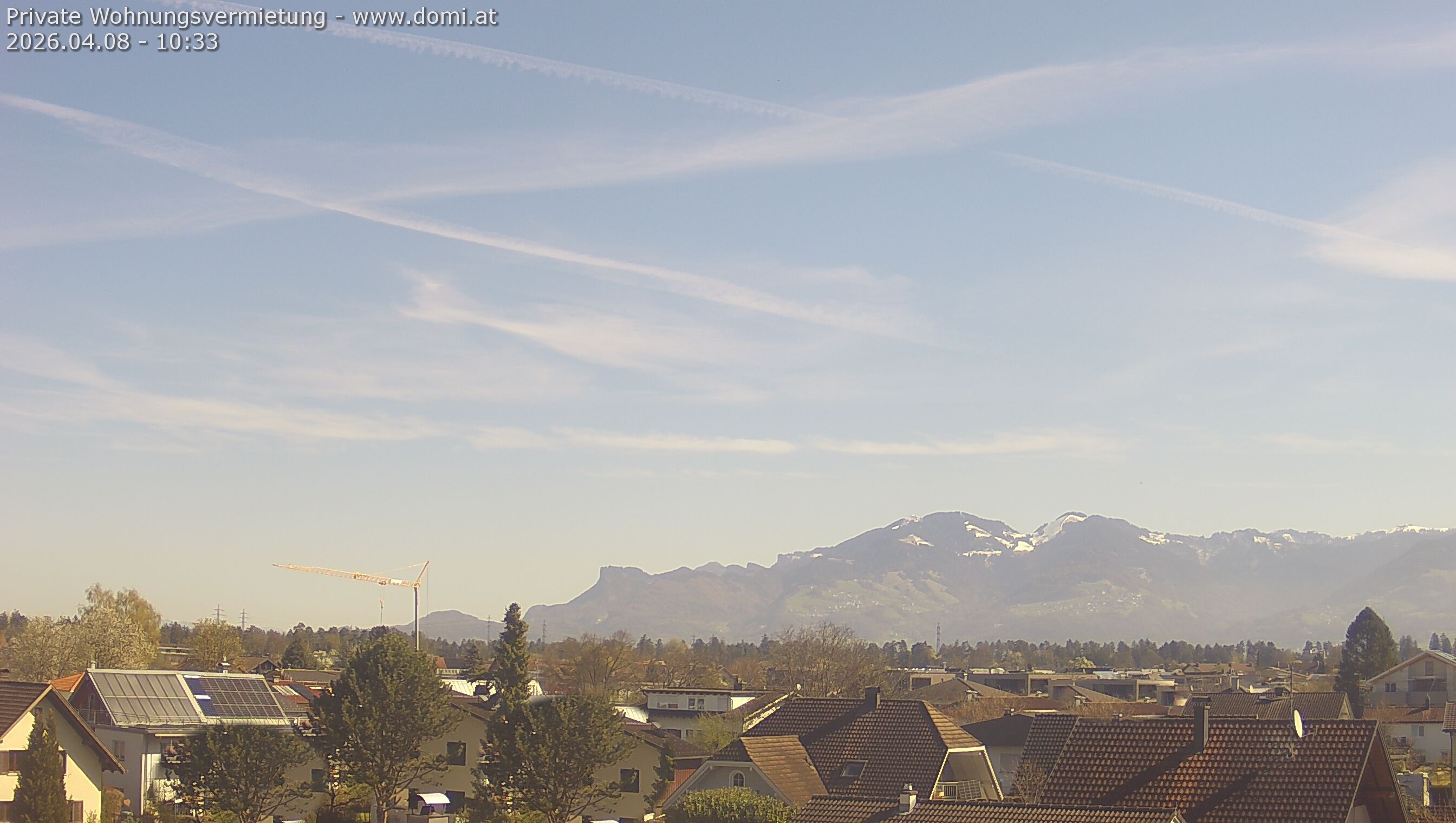 Archiv Foto Webcam Ausblick von Feldkirch über das Rheintal auf die Hohe Kugel