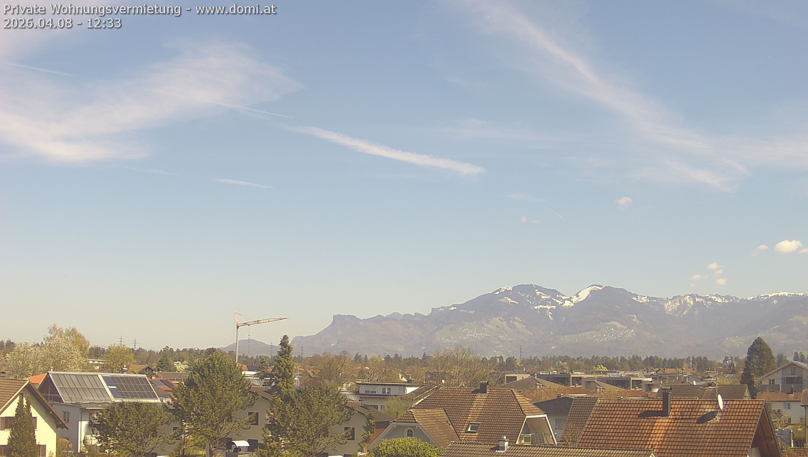 Archiv Foto Webcam Ausblick von Feldkirch über das Rheintal auf die Hohe Kugel