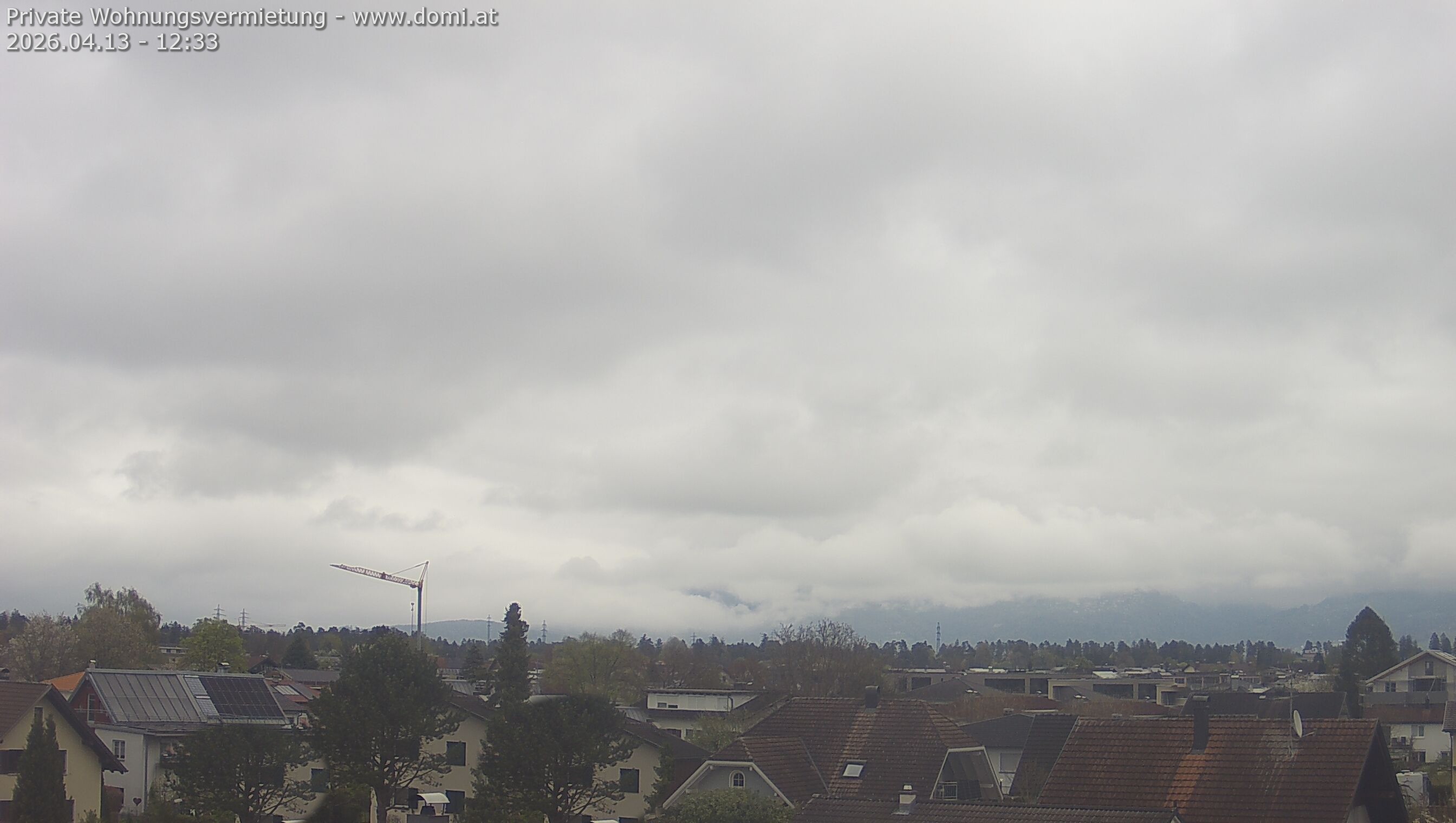 Archived image Webcam View from Feldkirch over the Rhine Valley to the Hohe Kugel