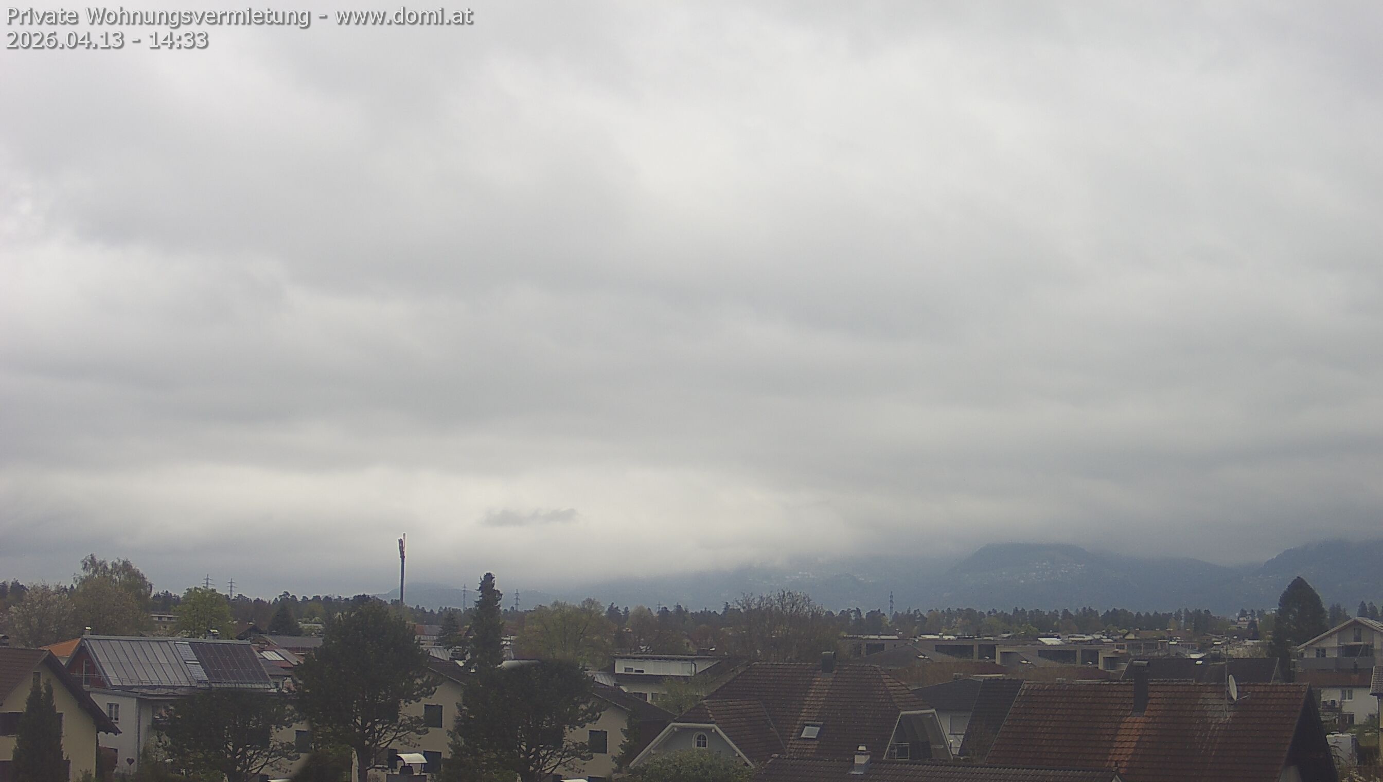 Archived image Webcam View from Feldkirch over the Rhine Valley to the Hohe Kugel