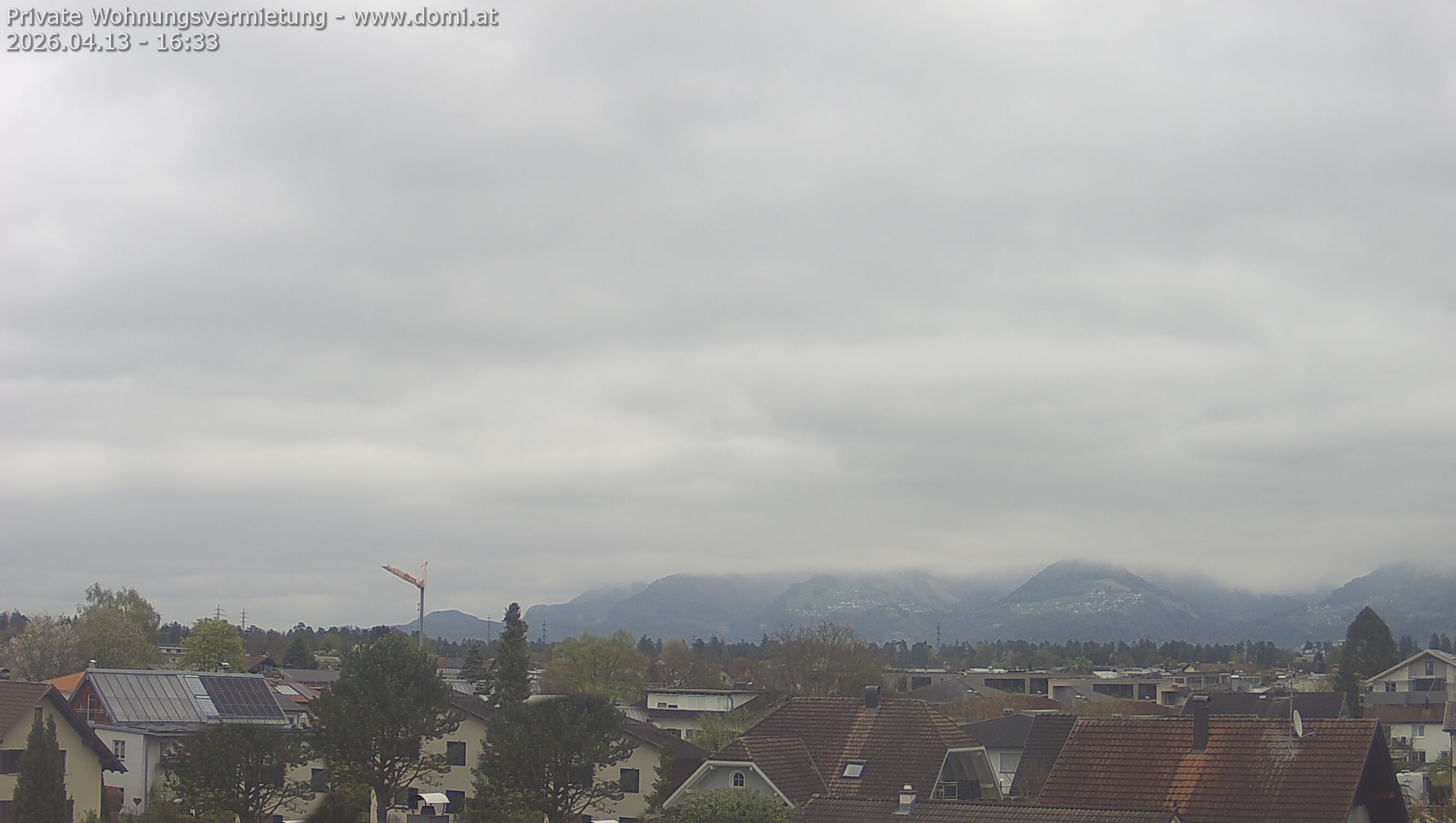 Archived image Webcam View from Feldkirch over the Rhine Valley to the Hohe Kugel