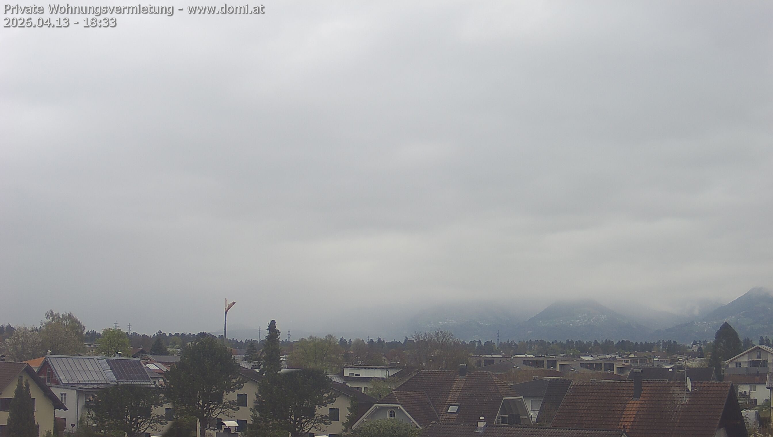 Archived image Webcam View from Feldkirch over the Rhine Valley to the Hohe Kugel