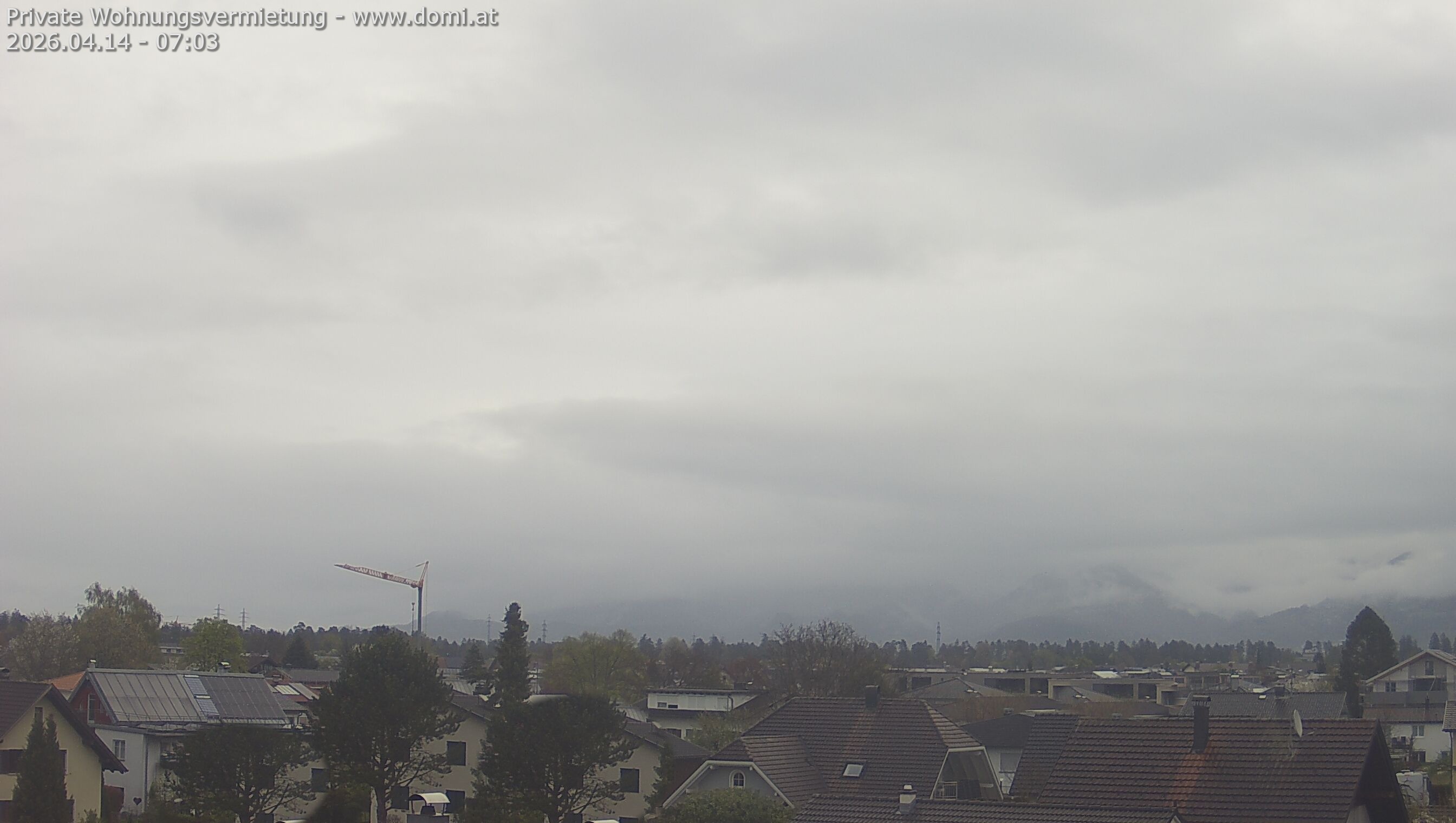 Archived image Webcam View from Feldkirch over the Rhine Valley to the Hohe Kugel