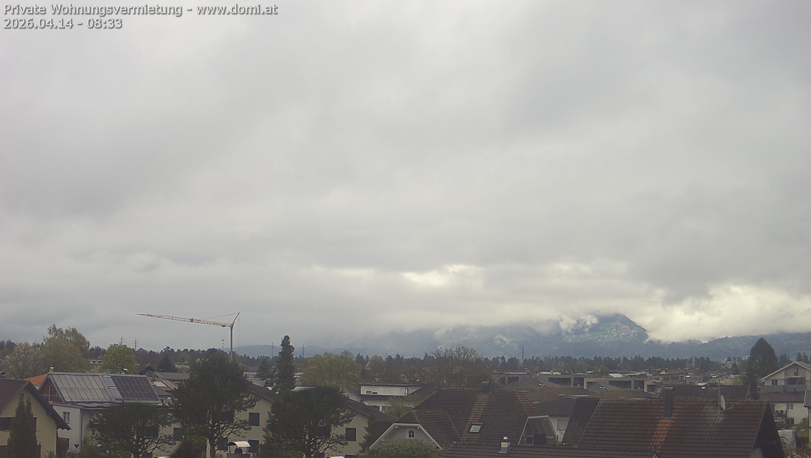 Archived image Webcam View from Feldkirch over the Rhine Valley to the Hohe Kugel