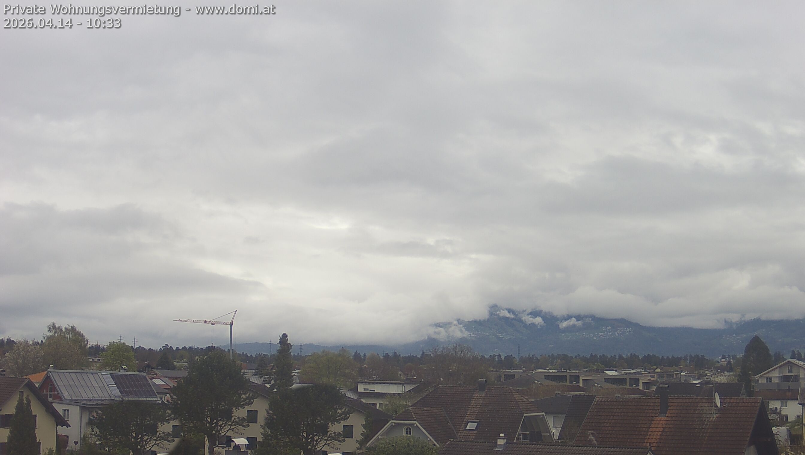 Archived image Webcam View from Feldkirch over the Rhine Valley to the Hohe Kugel