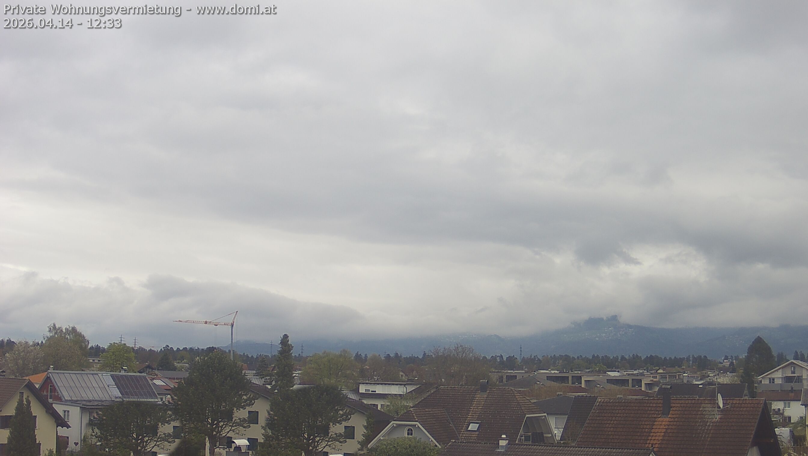 Archived image Webcam View from Feldkirch over the Rhine Valley to the Hohe Kugel