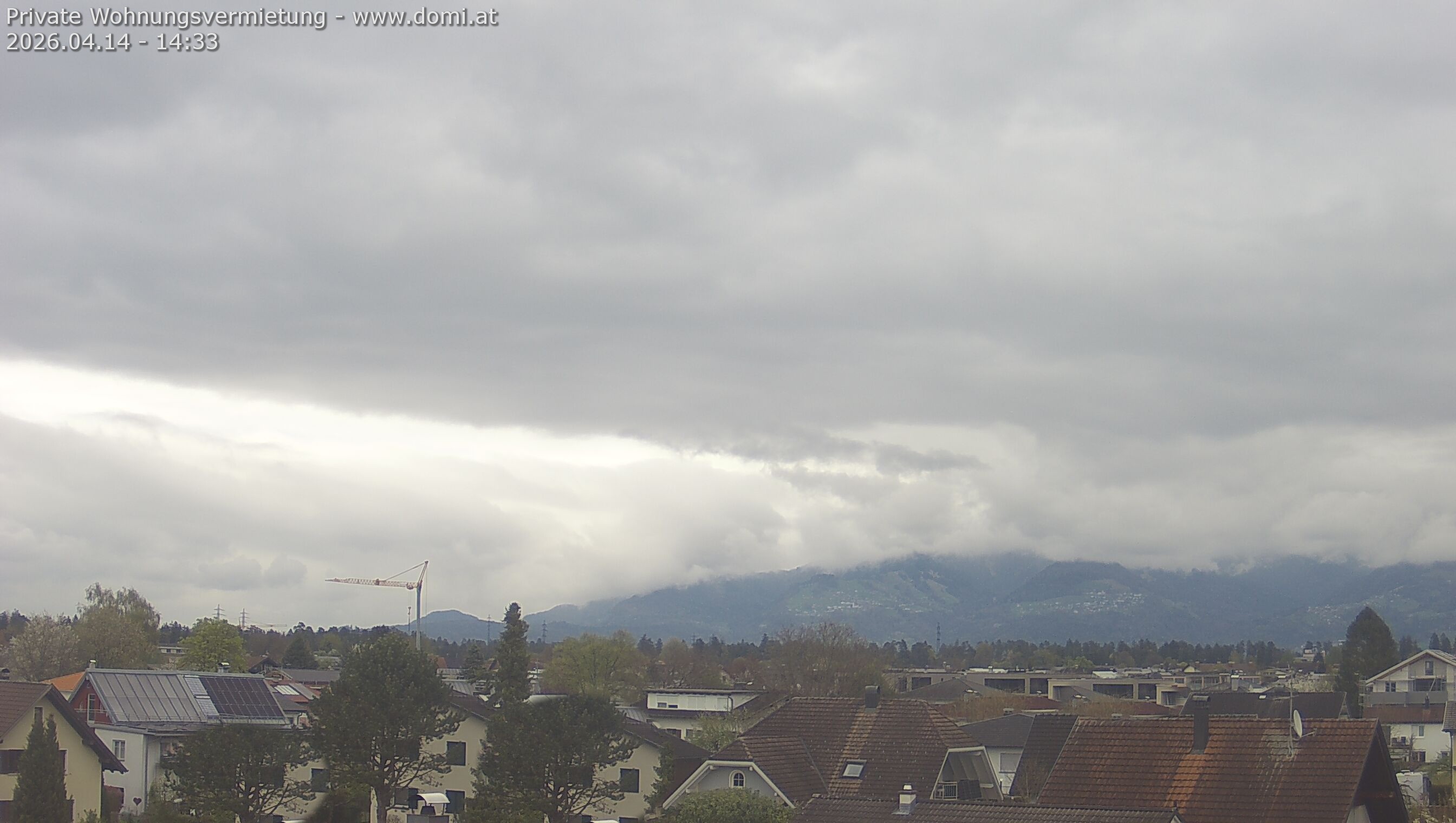 Archived image Webcam View from Feldkirch over the Rhine Valley to the Hohe Kugel