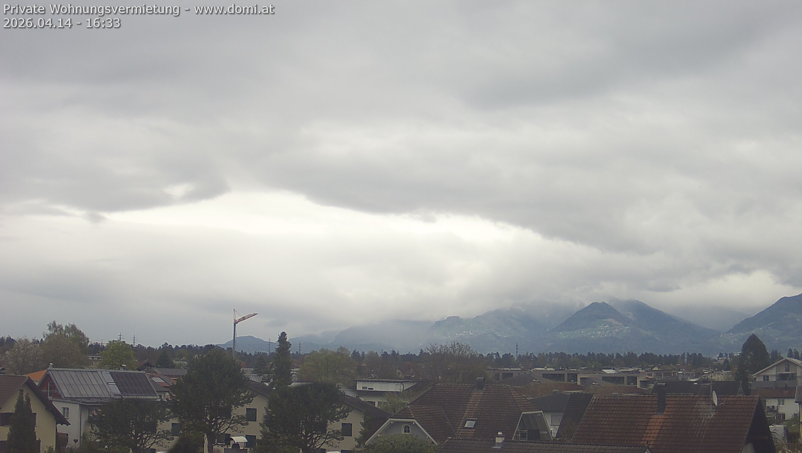 Archived image Webcam View from Feldkirch over the Rhine Valley to the Hohe Kugel