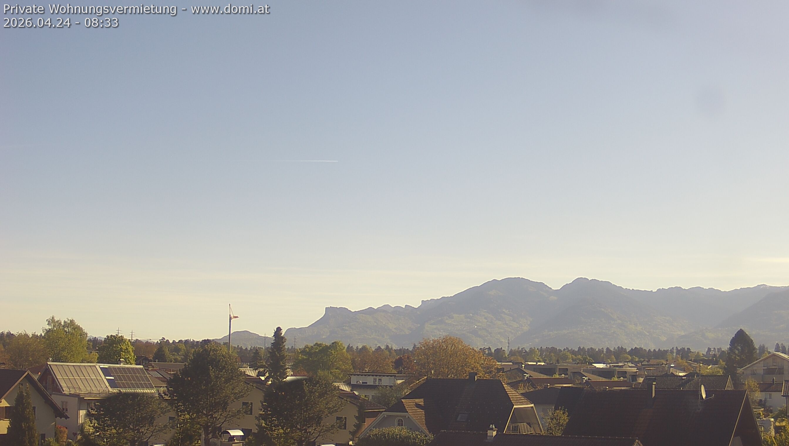 Archiv Foto Webcam Ausblick von Feldkirch über das Rheintal auf die Hohe Kugel