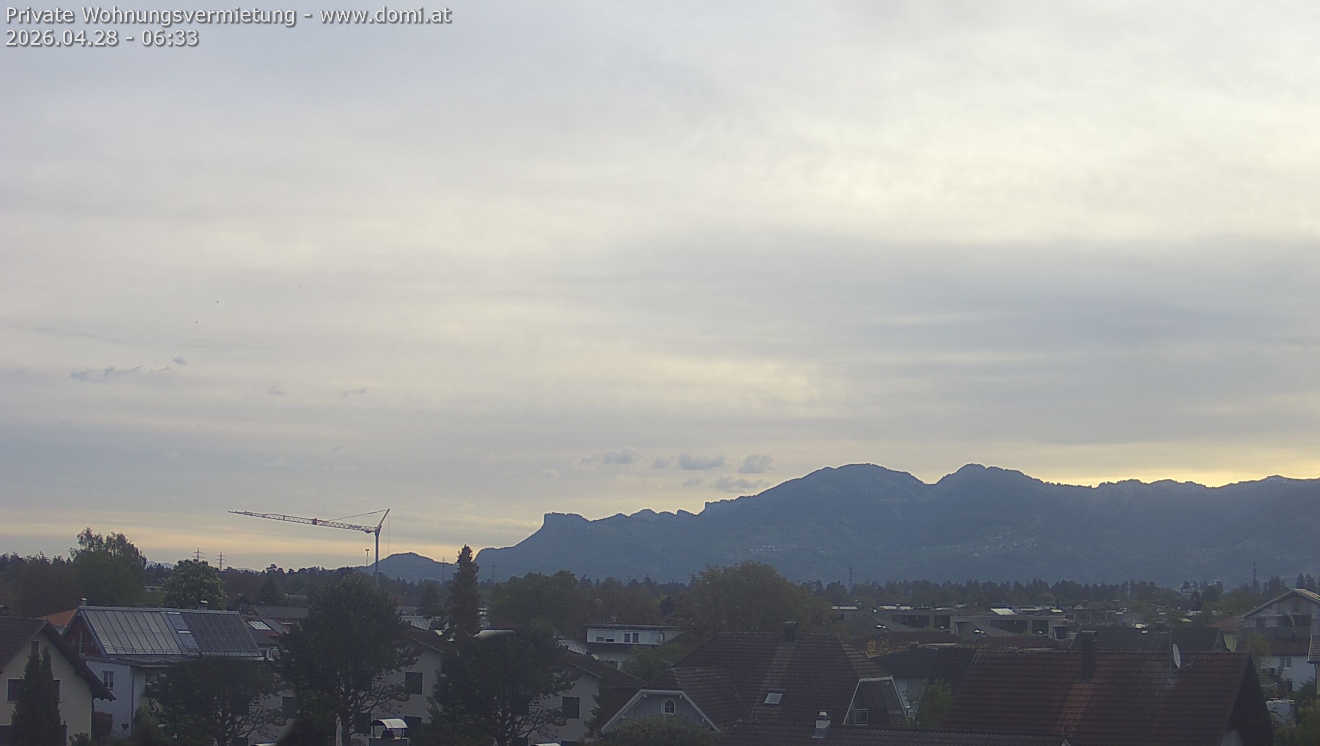 Archiv Foto Webcam Ausblick von Feldkirch über das Rheintal auf die Hohe Kugel