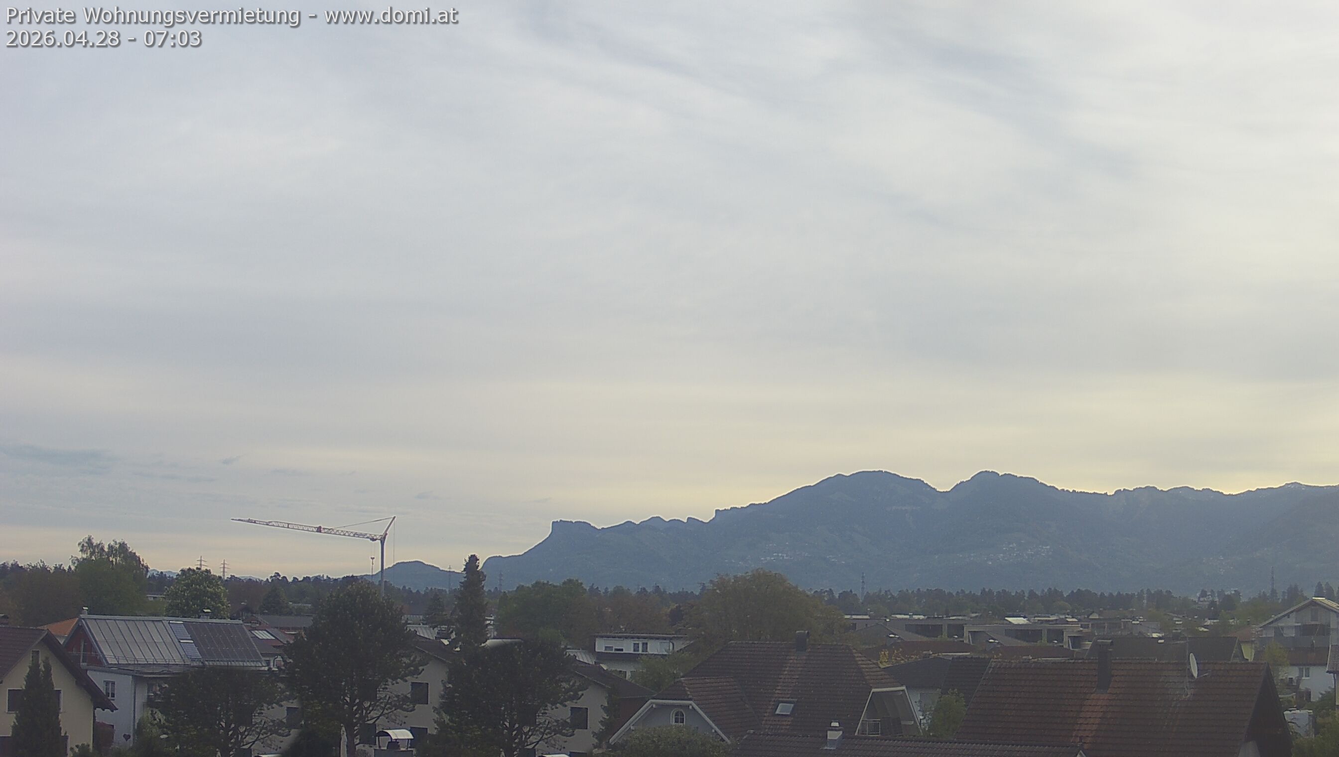 Archiv Foto Webcam Ausblick von Feldkirch über das Rheintal auf die Hohe Kugel