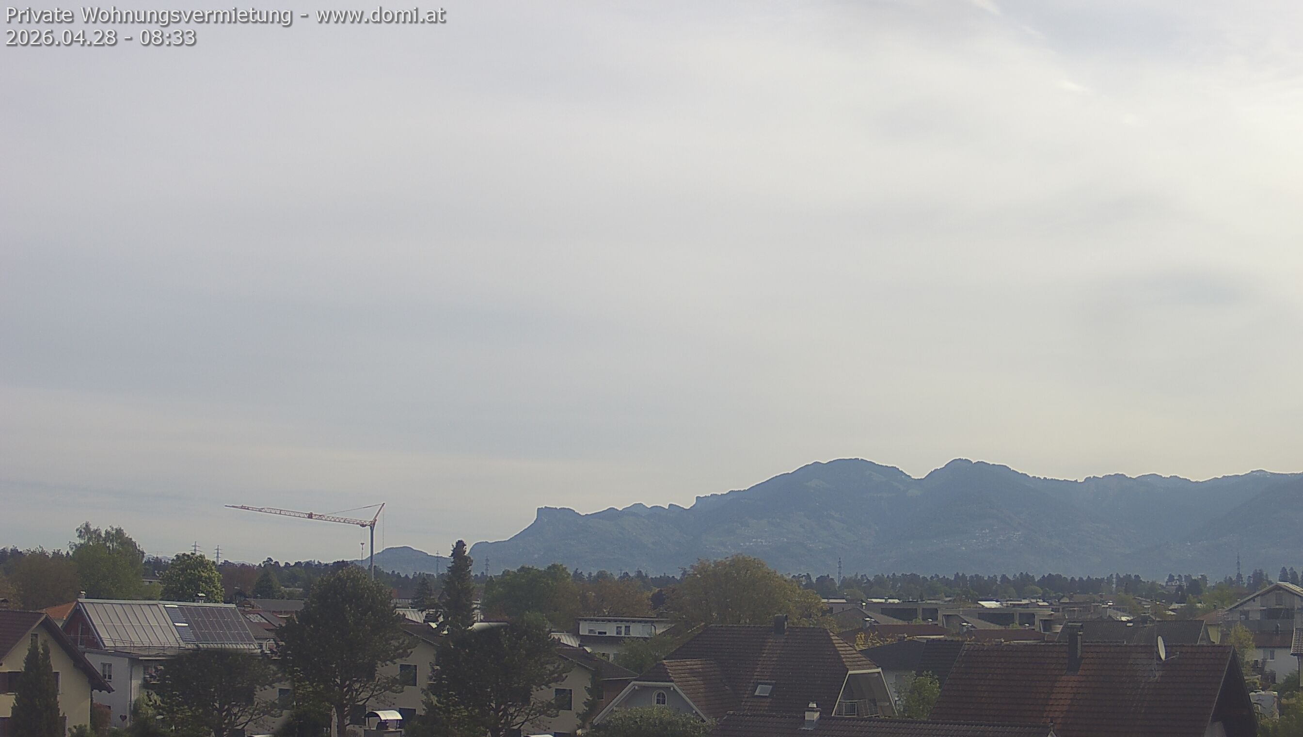 Archiv Foto Webcam Ausblick von Feldkirch über das Rheintal auf die Hohe Kugel
