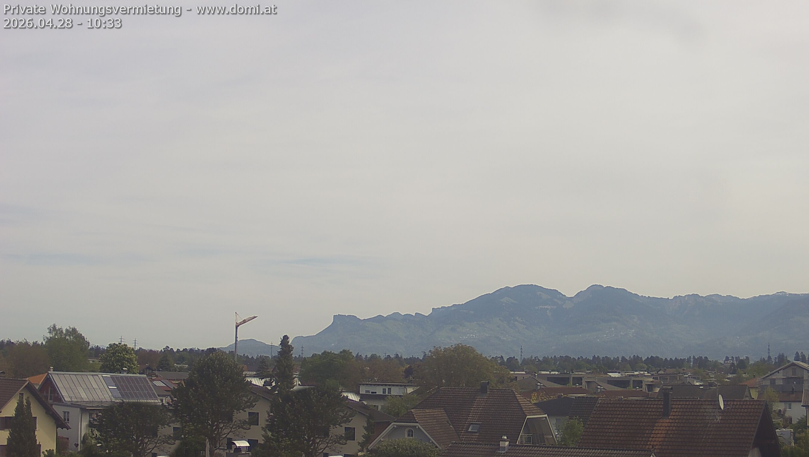 Archiv Foto Webcam Ausblick von Feldkirch über das Rheintal auf die Hohe Kugel