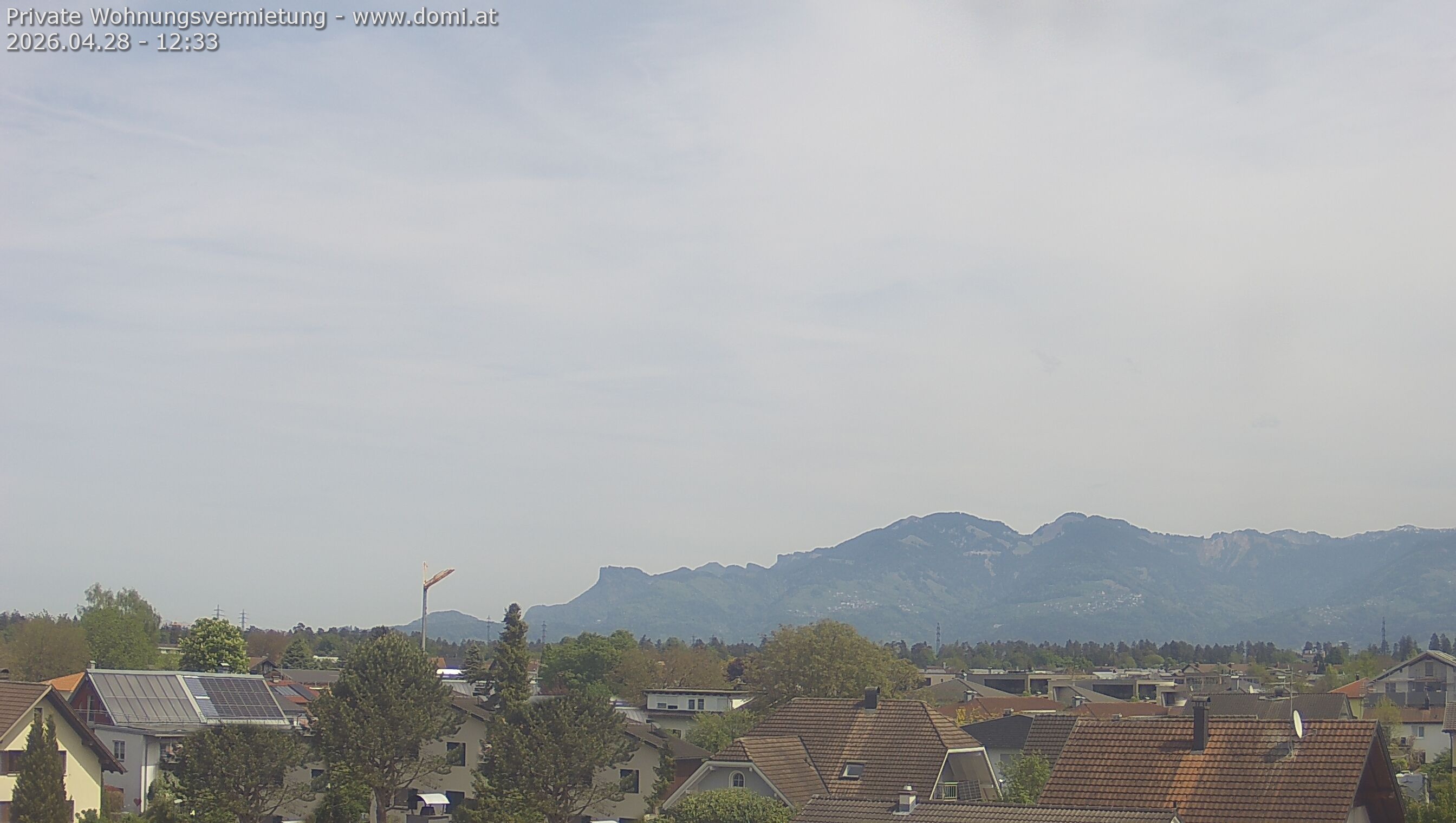 Archiv Foto Webcam Ausblick von Feldkirch über das Rheintal auf die Hohe Kugel