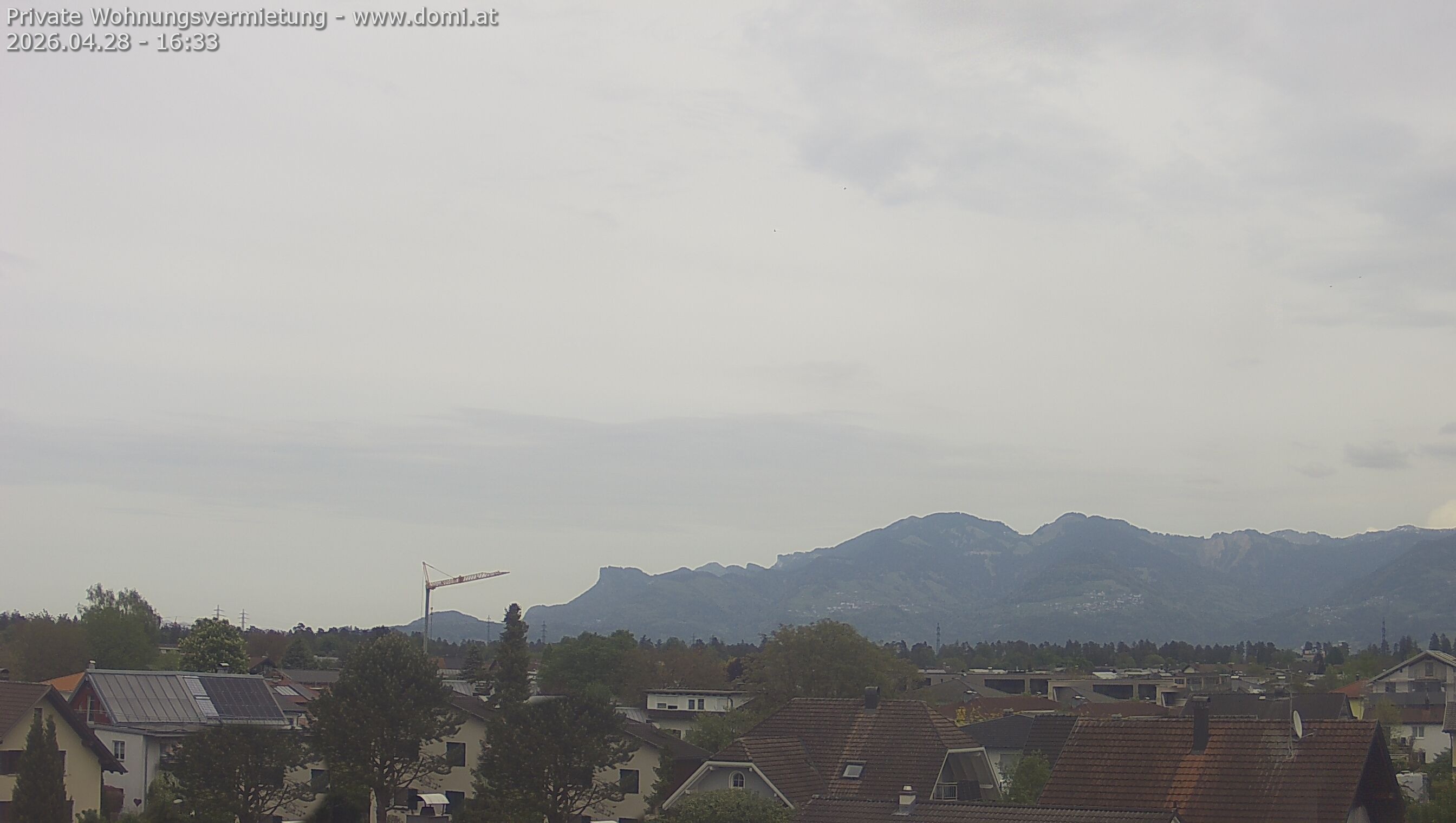 Archiv Foto Webcam Ausblick von Feldkirch über das Rheintal auf die Hohe Kugel
