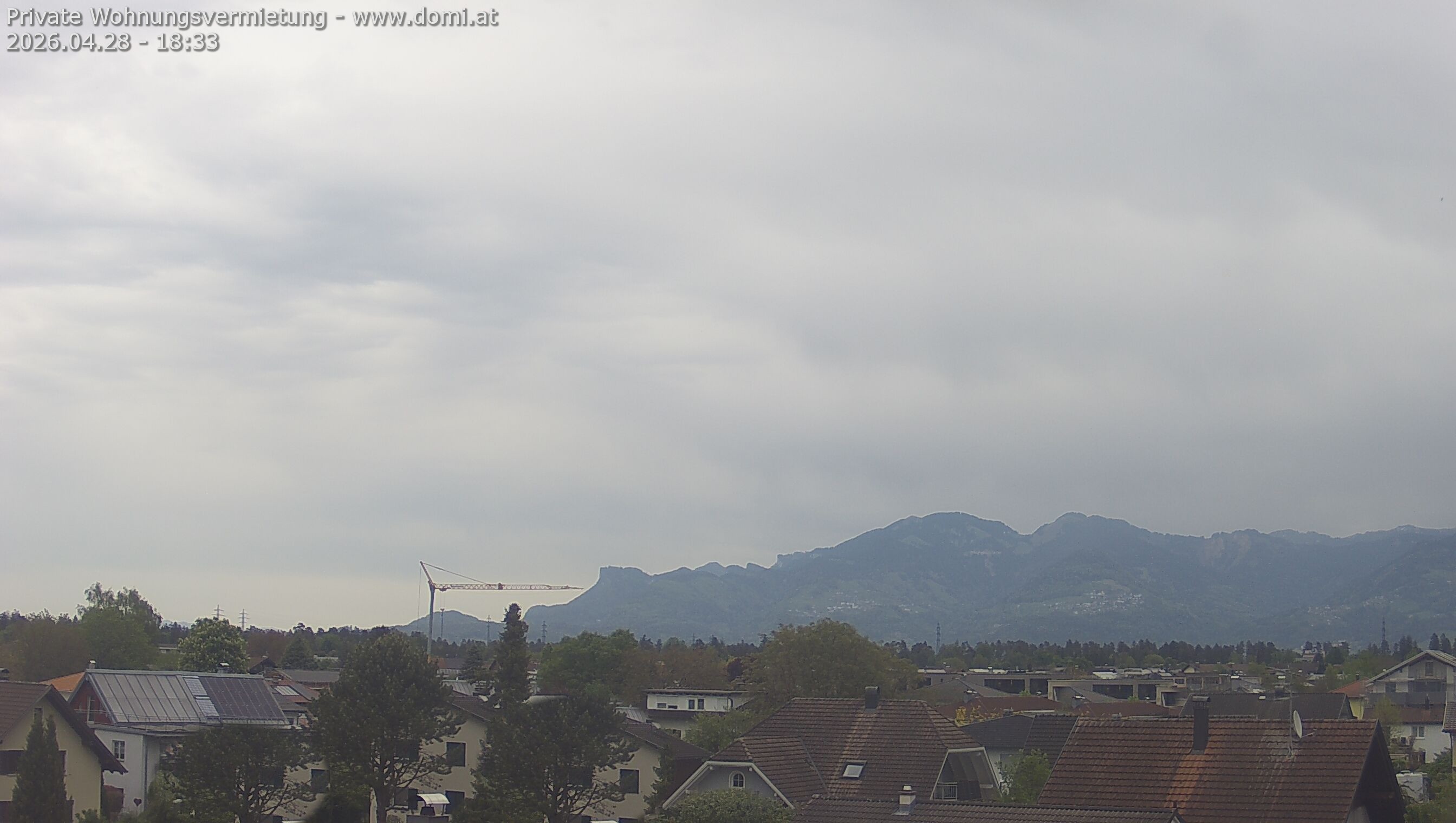 Archiv Foto Webcam Ausblick von Feldkirch über das Rheintal auf die Hohe Kugel