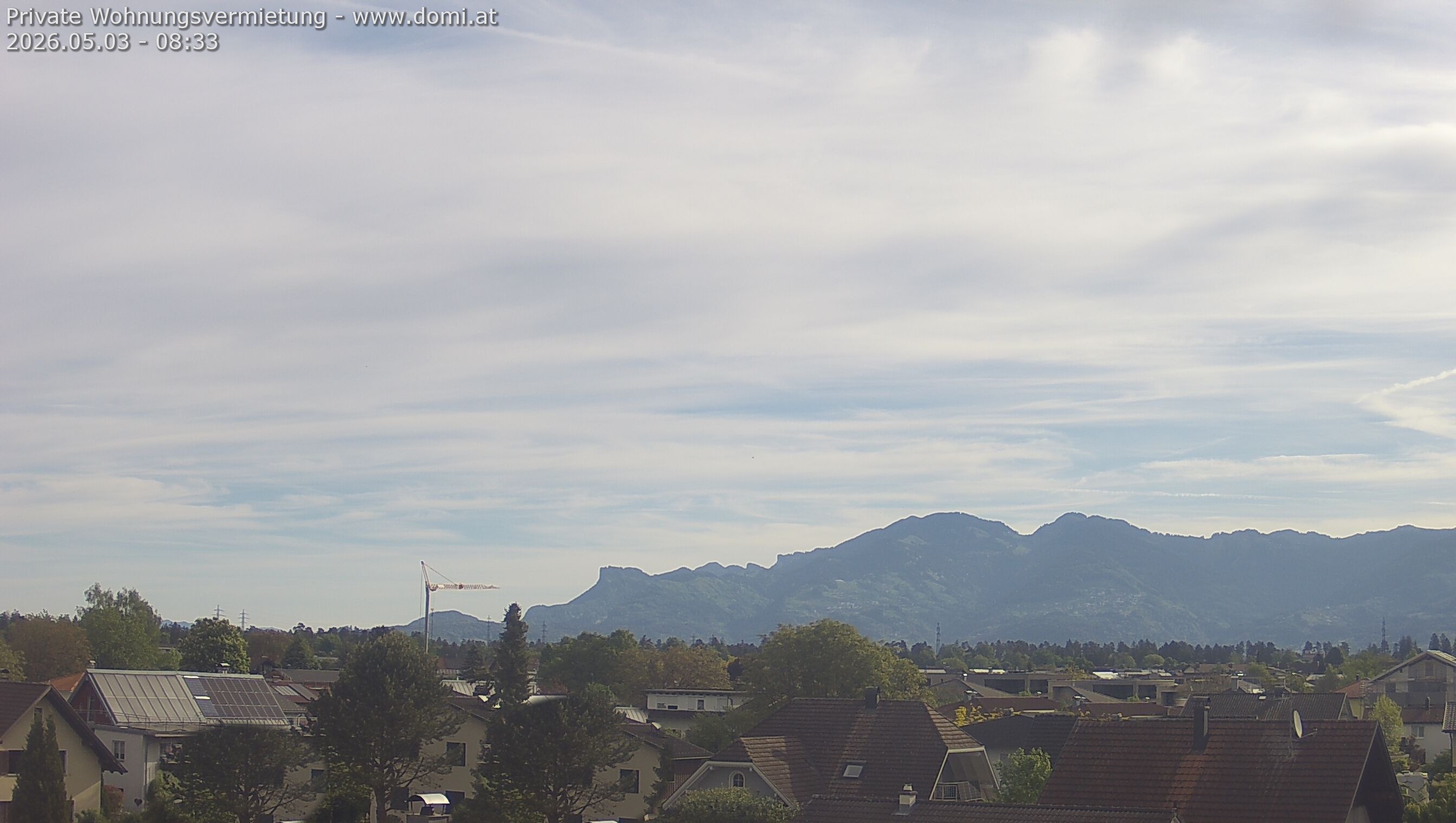 Archiv Foto Webcam Ausblick von Feldkirch über das Rheintal auf die Hohe Kugel