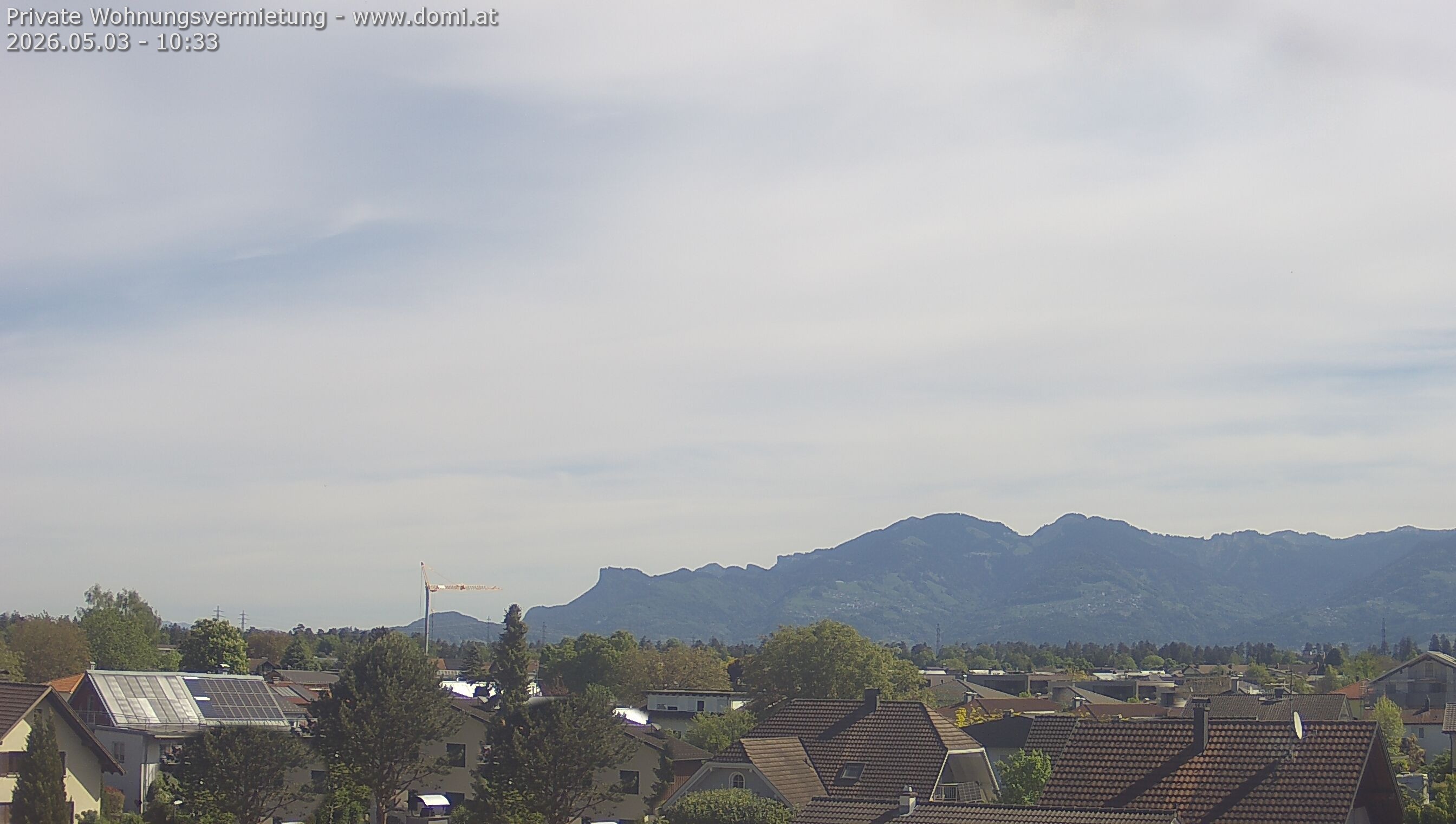 Archiv Foto Webcam Ausblick von Feldkirch über das Rheintal auf die Hohe Kugel